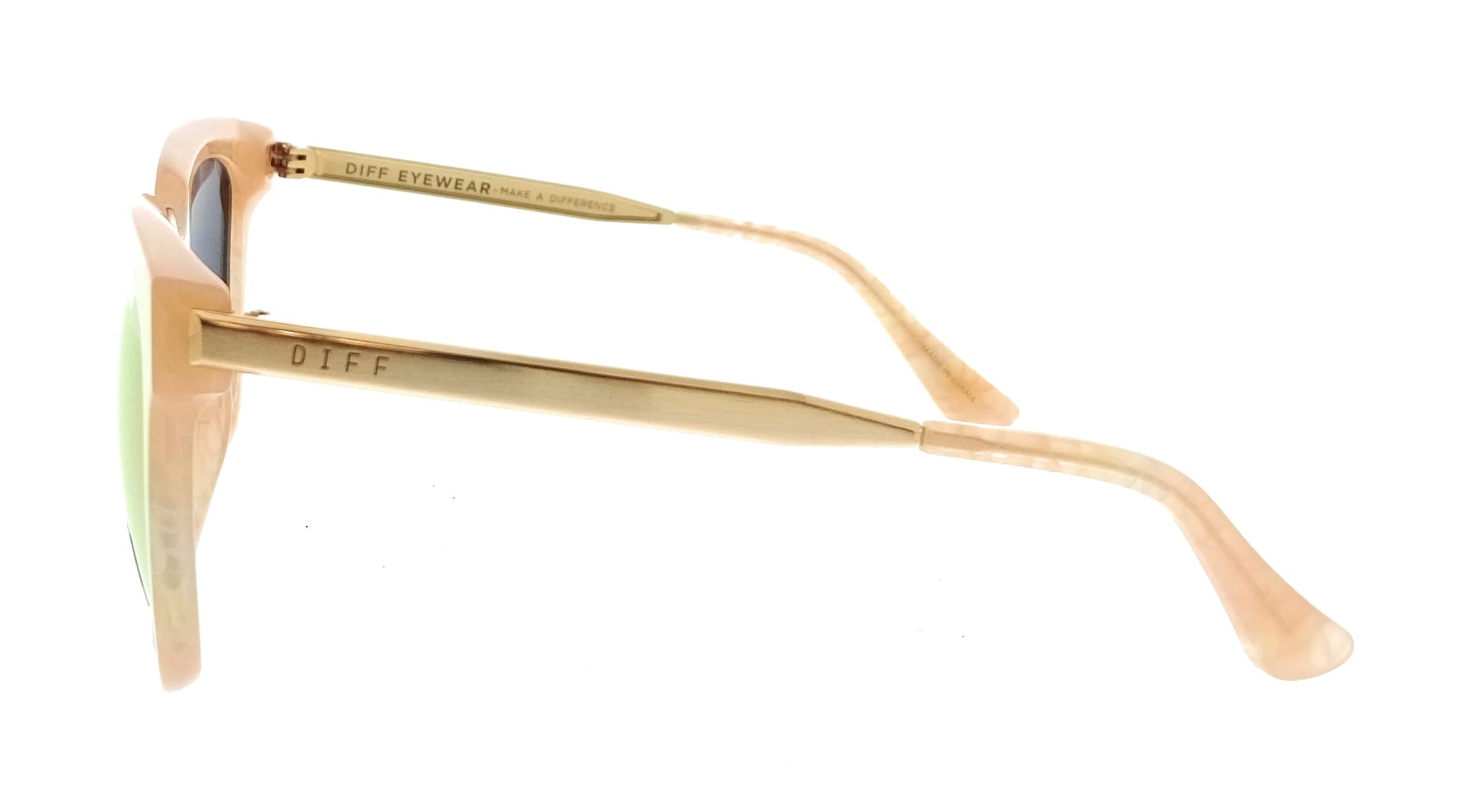 Pearl Diff SDFBLLA54CITR Citrine Pearl Round Womens Sunglasses