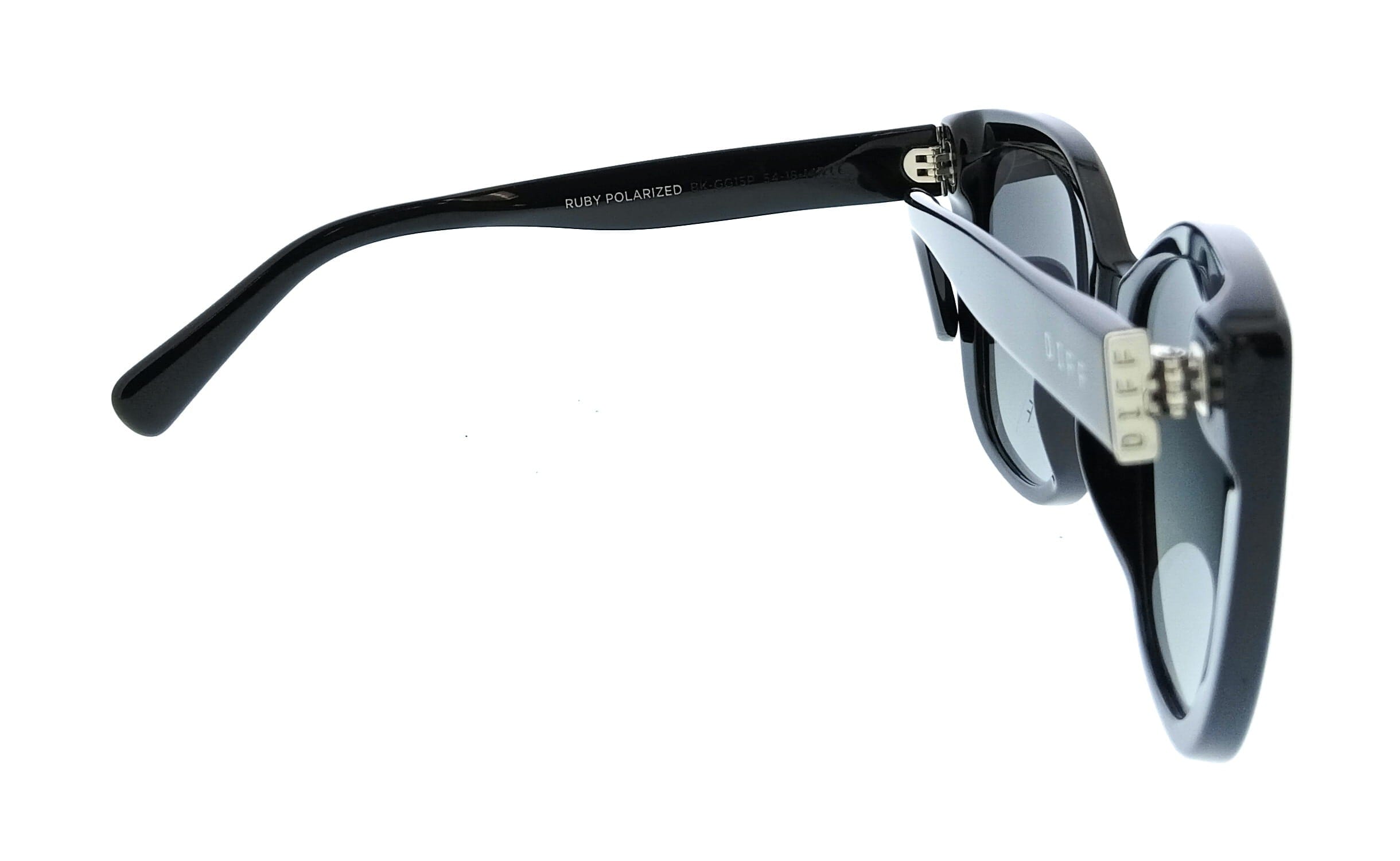 Diff SDFRUBY540BLA Black Round Womens Sunglasses