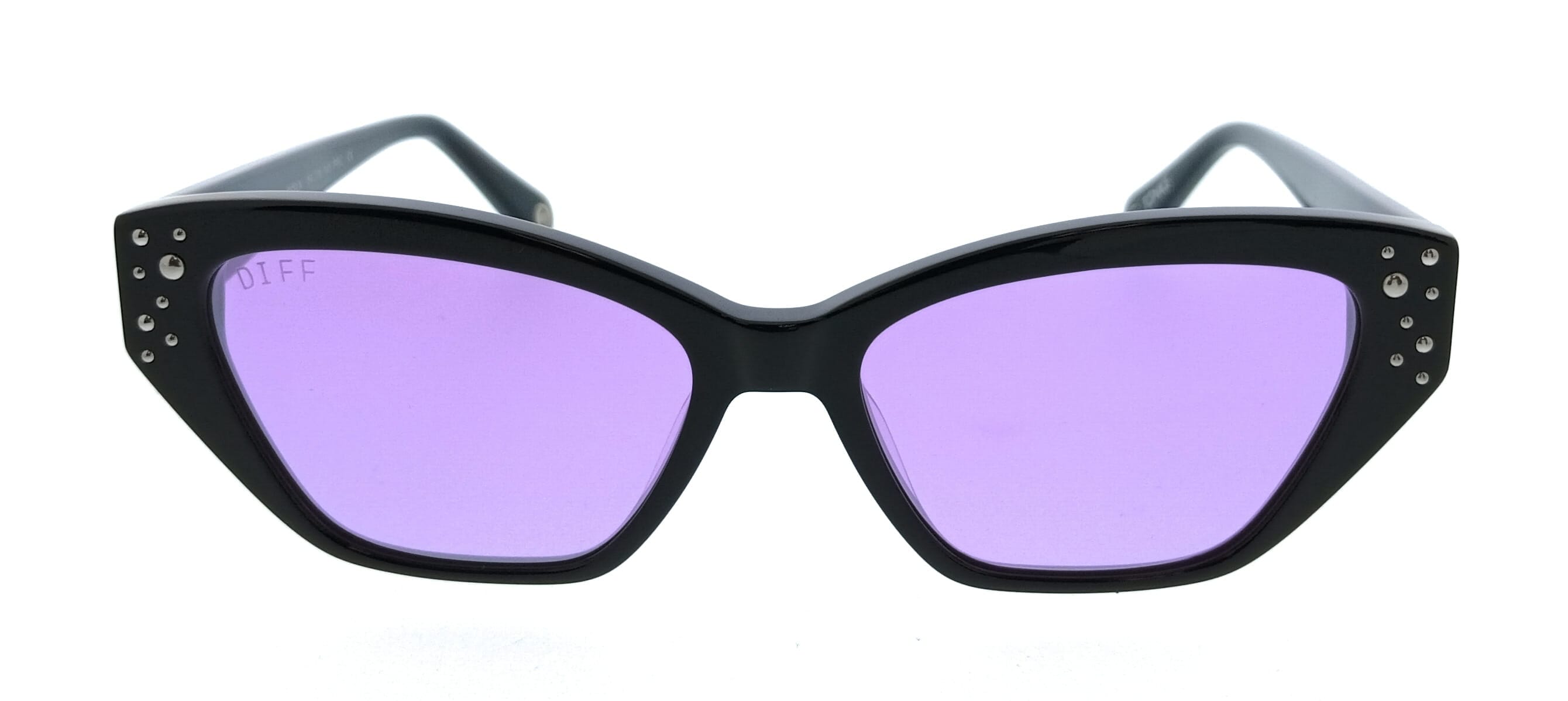 Purple Diff SDFNYMP550BLA Ack Purple Cat Eye Womens Sunglasses