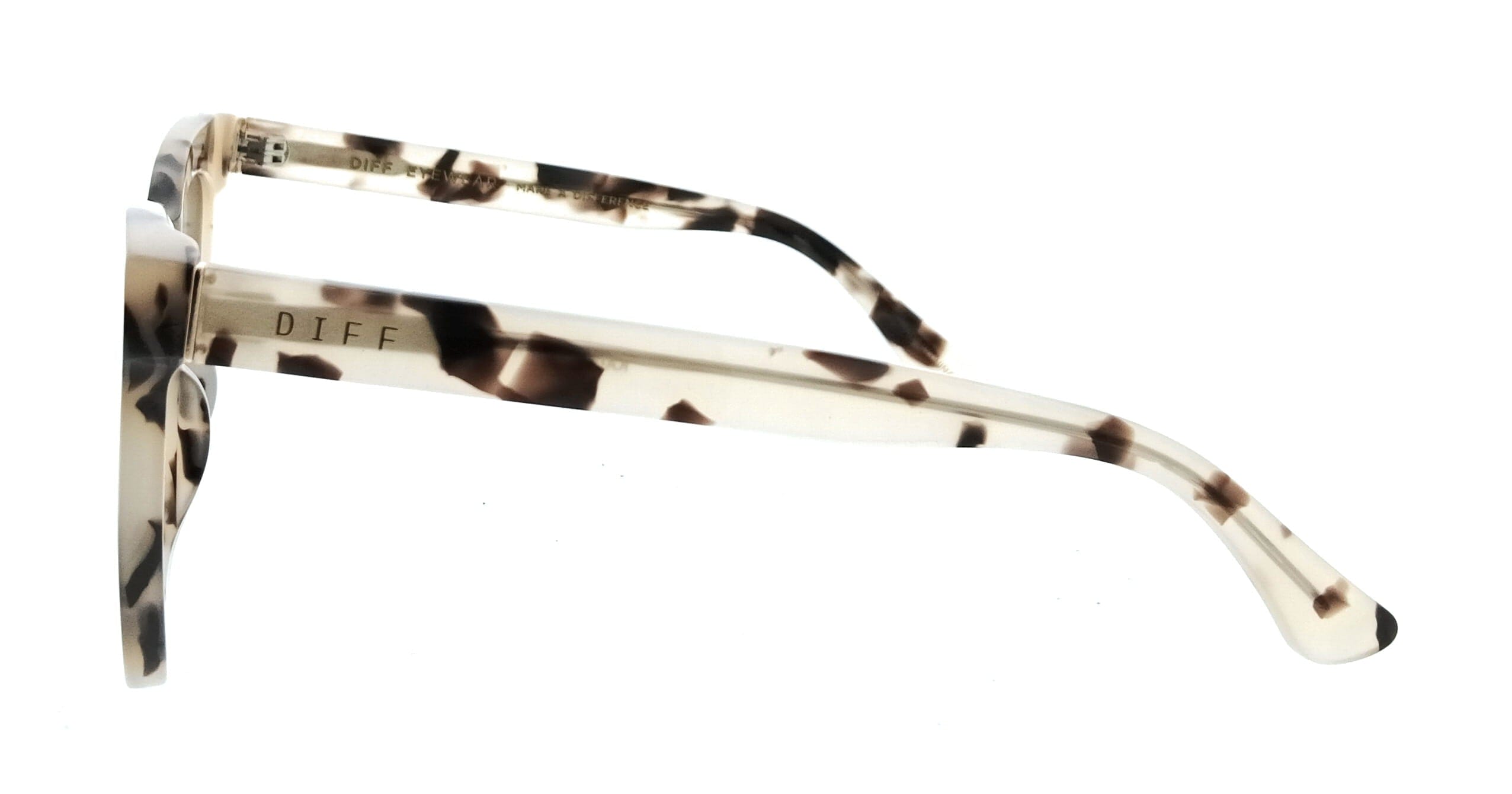 BUTTERFLY Diff SDFKAIA580CRM Cream Tortoise Butterfly Womens Sunglasses