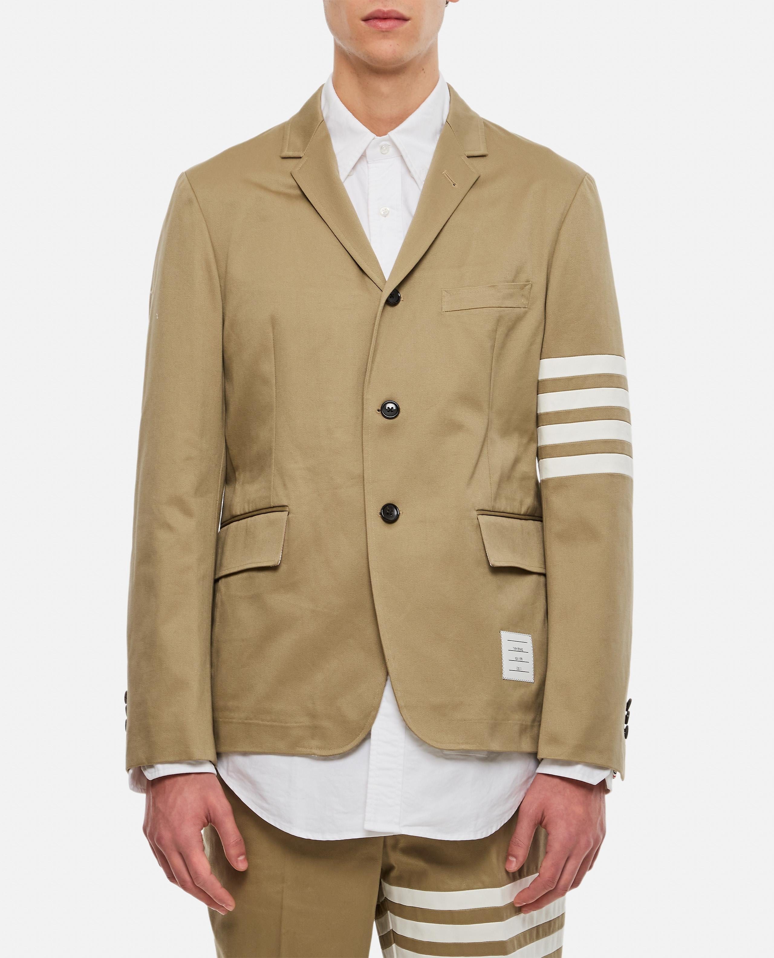 Thom Browne GIACCA SPORTIVA CLASSICA 4 BAR IN TWILL DI COTONE