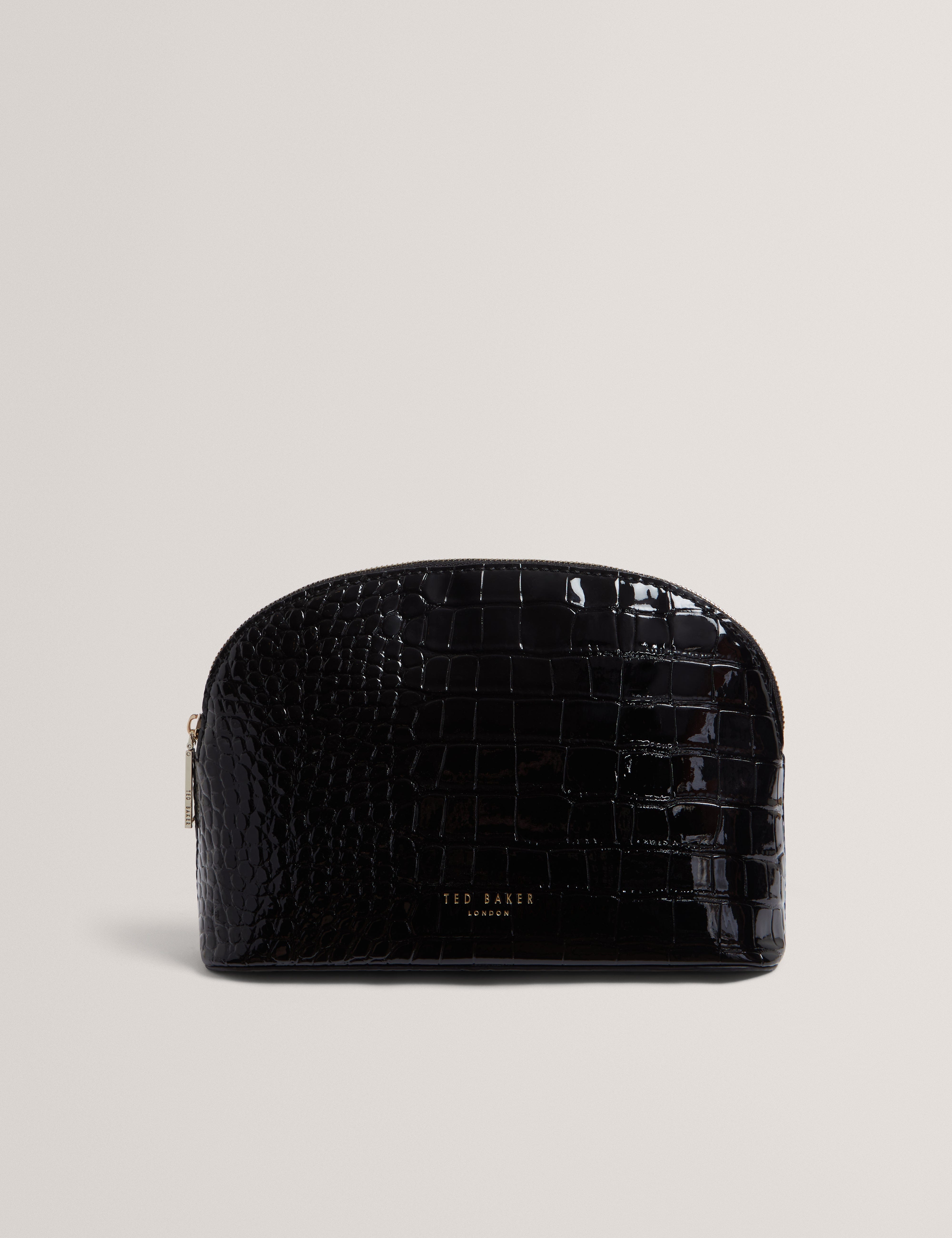 Ted Baker Valmma Croc Effect Small Washbag Black