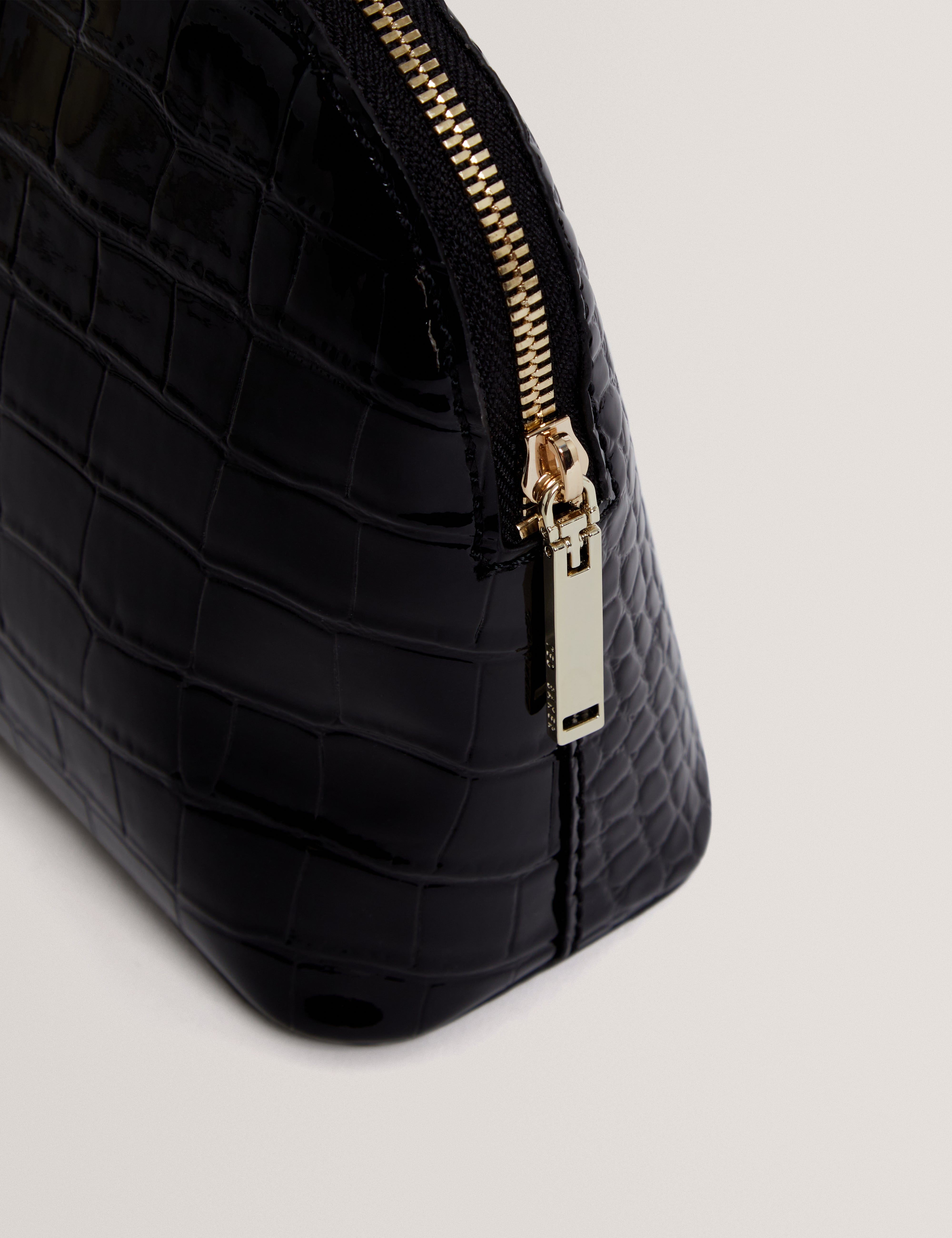 Ted Baker Valmma Croc Effect Small Washbag Black