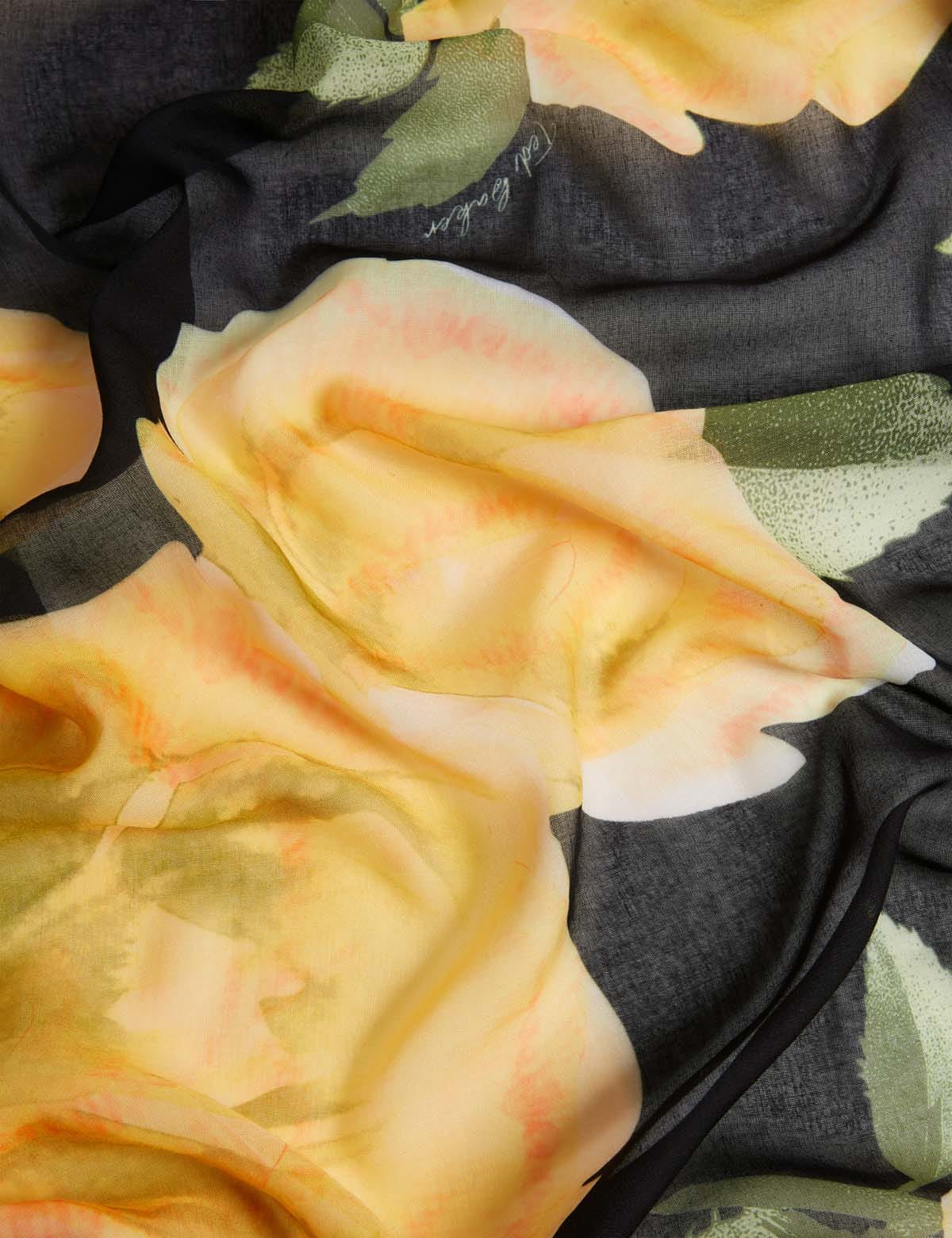 Ted Baker Lilaz Printed Headscarf Black
