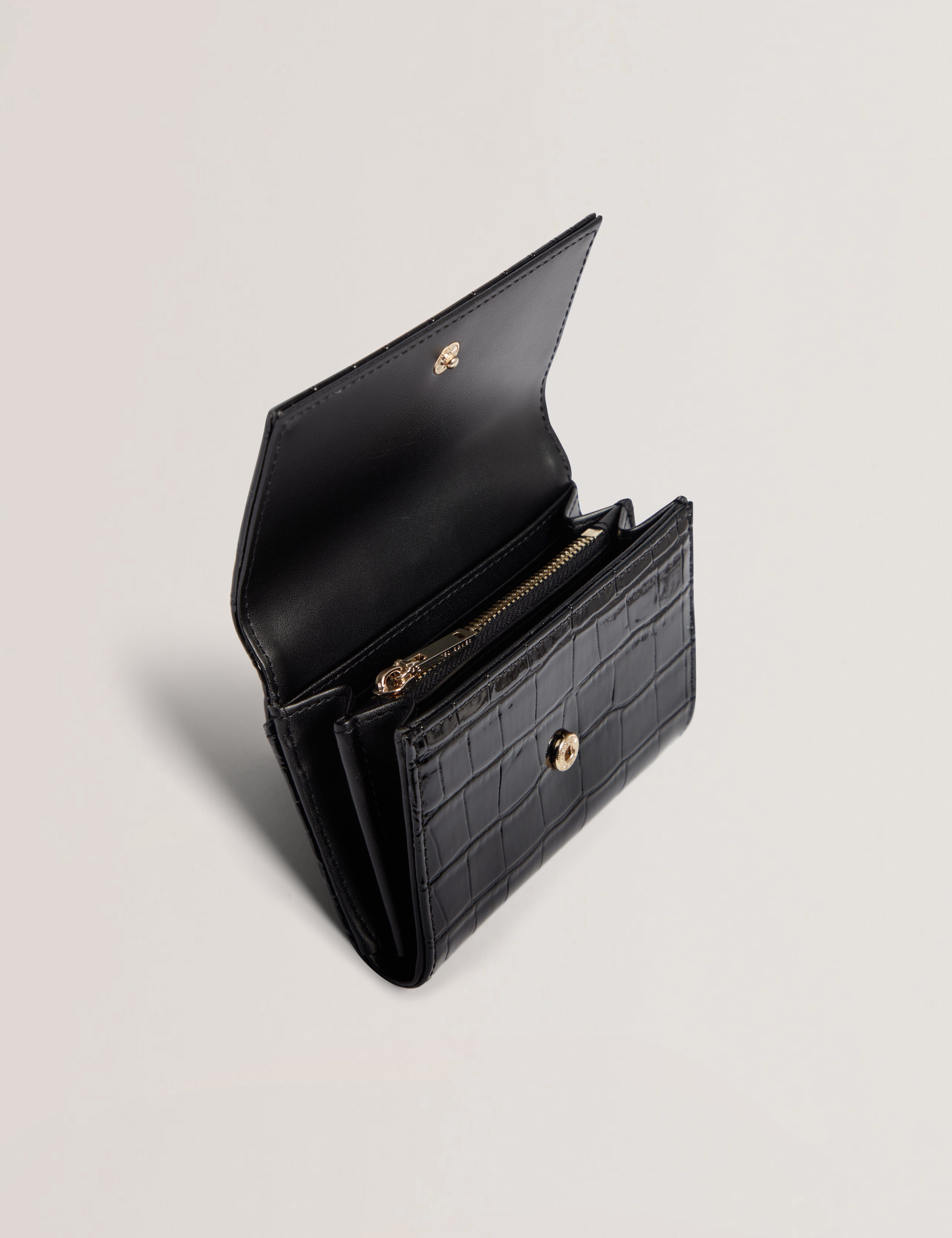 Ted Baker Valliaa Croc Effect Small Purse Black