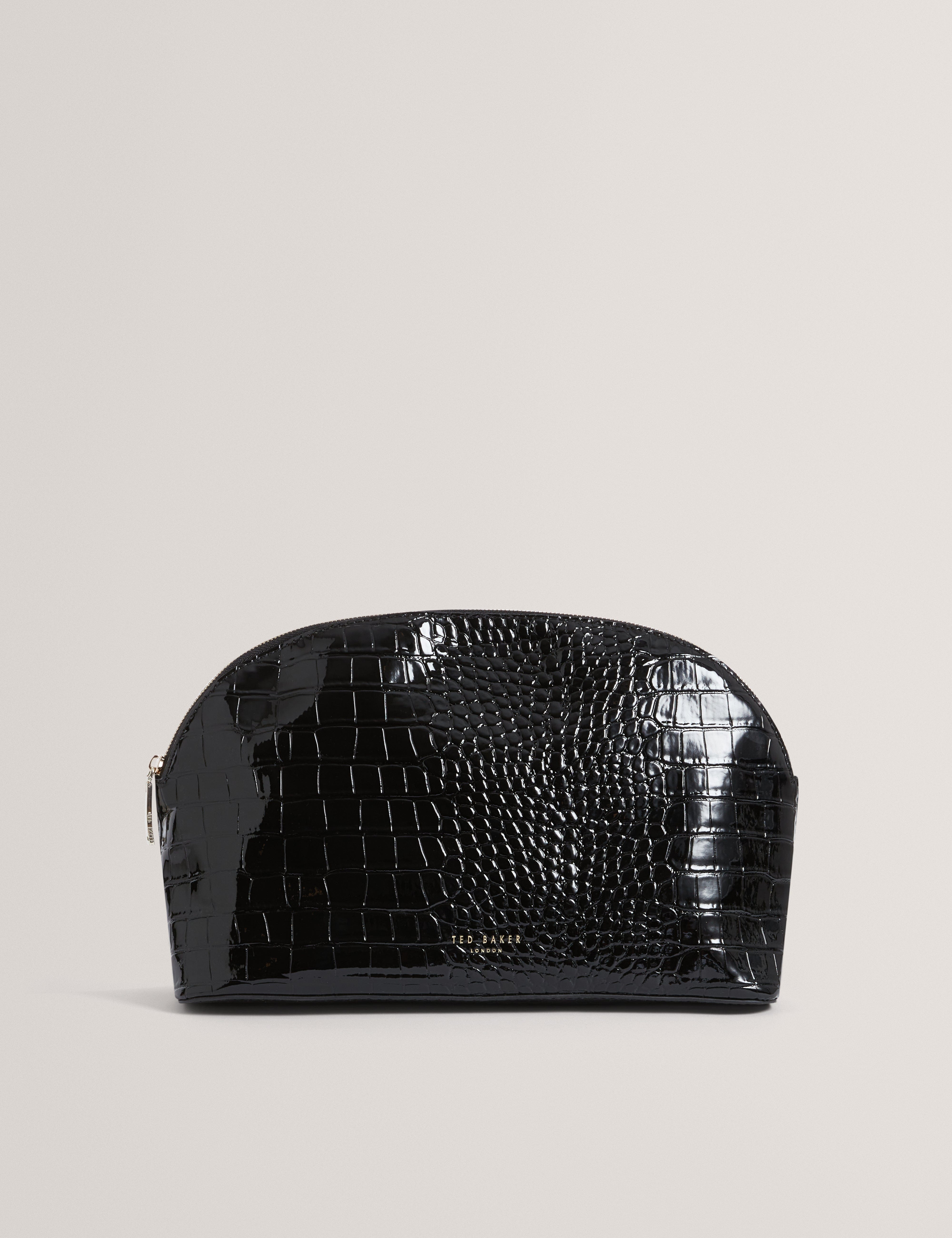 Ted Baker Valoris Croc Effect Large Washbag Black