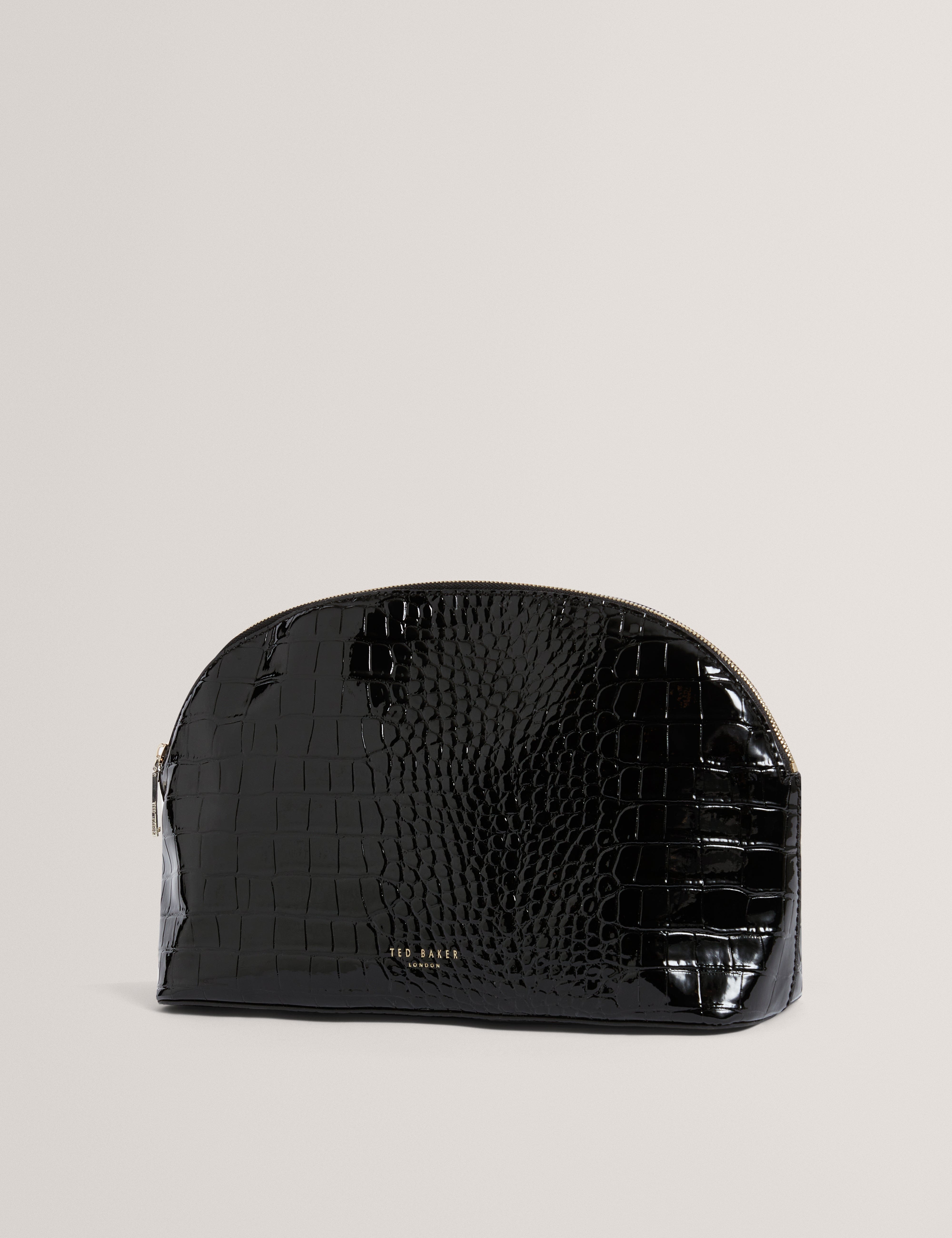 Ted Baker Valoris Croc Effect Large Washbag Black