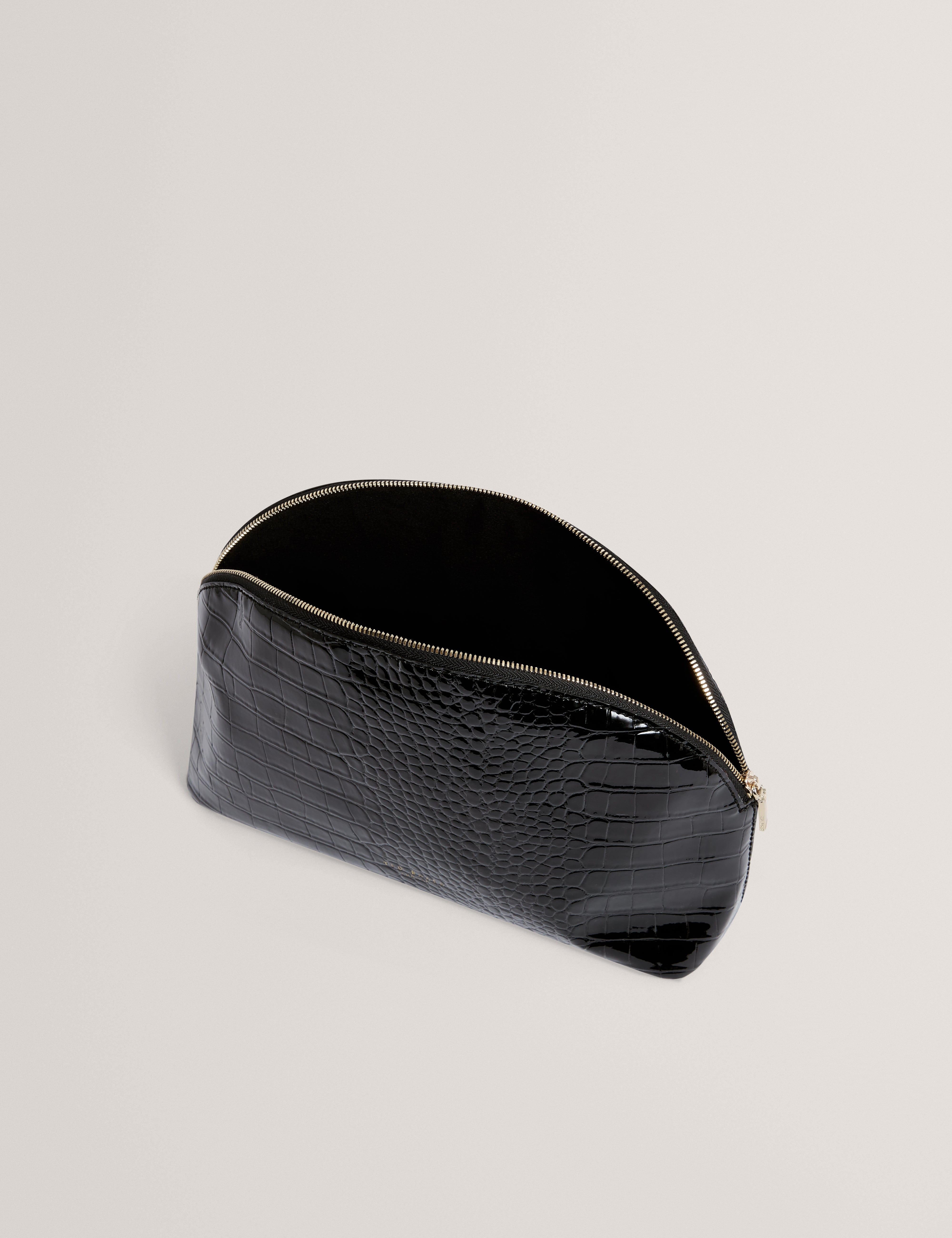 Ted Baker Valoris Croc Effect Large Washbag Black