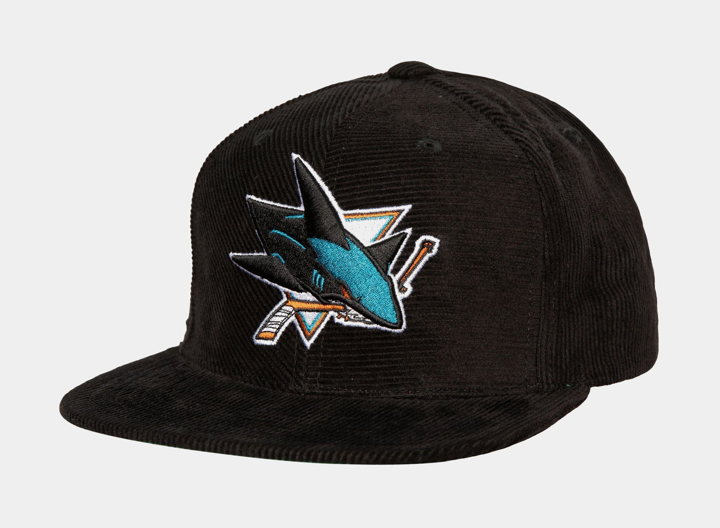 Mitchell & NESS San Jose Sharks Front Loaded Snapback Mens Hat (Black/Blue)