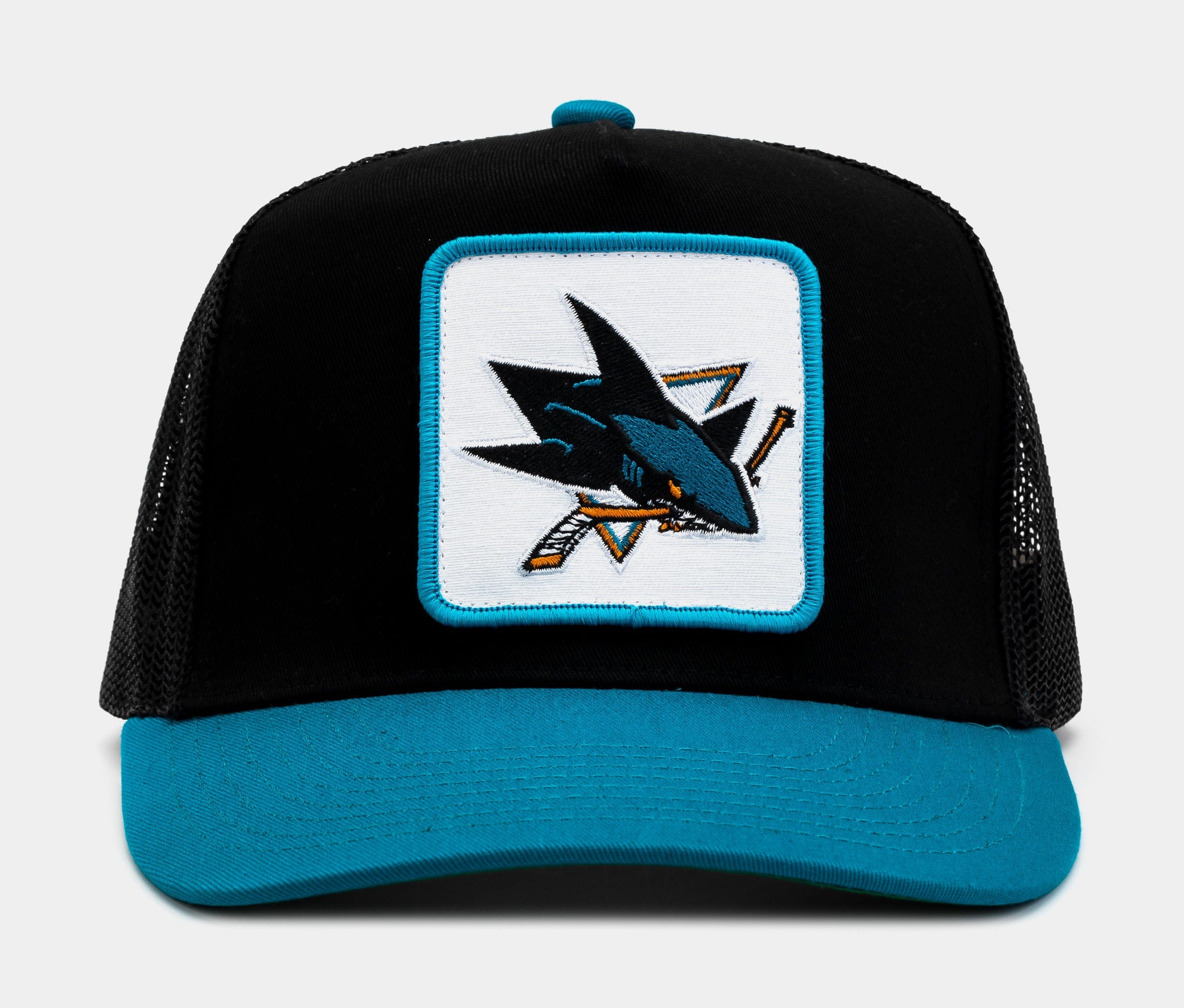 Mitchell & NESS Truck It San Jose Sharks Trucker Mens Hat (Black/Teal)