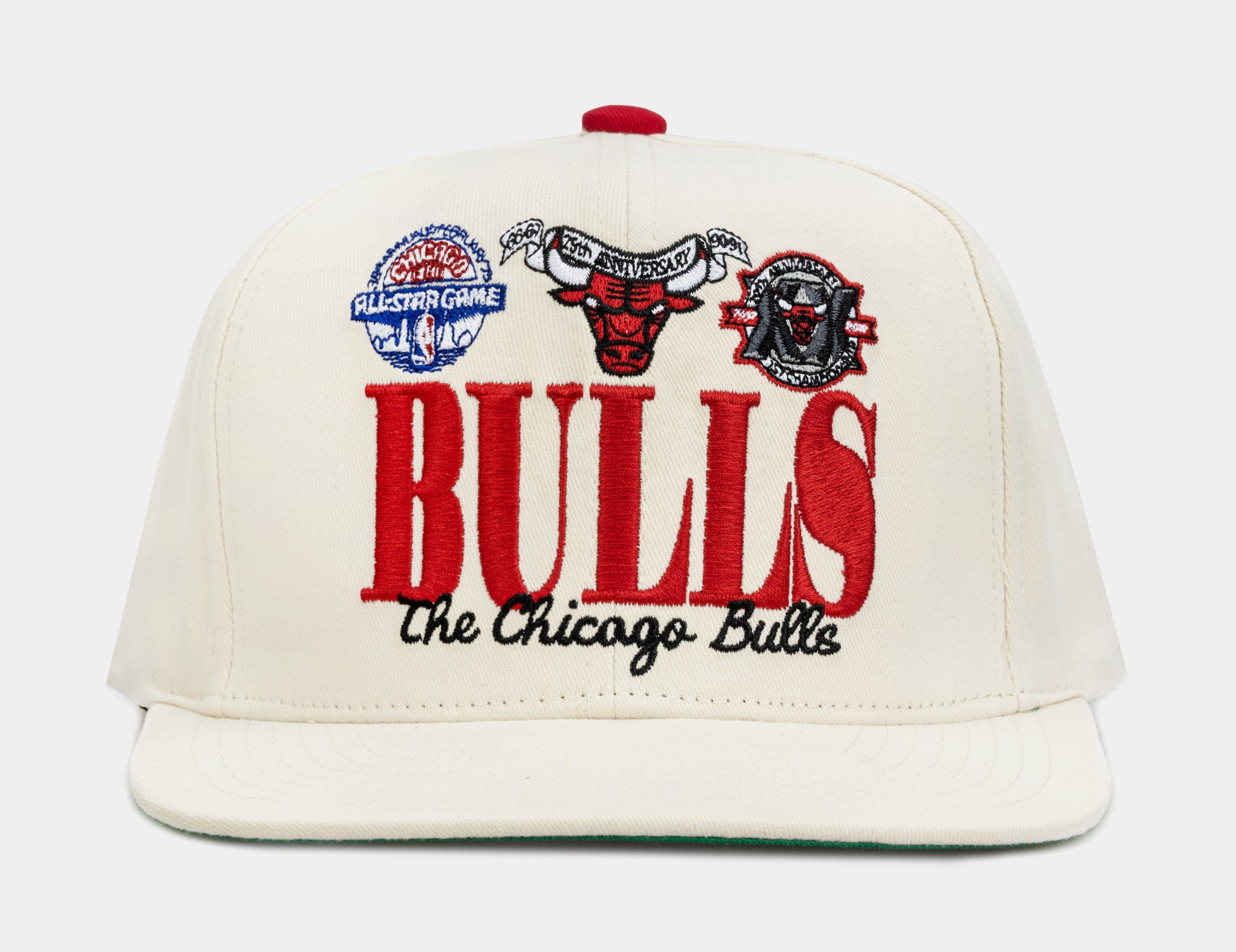 Mitchell & NESS Chicago Bulls Retro Snapback Mens Hat (Beige)