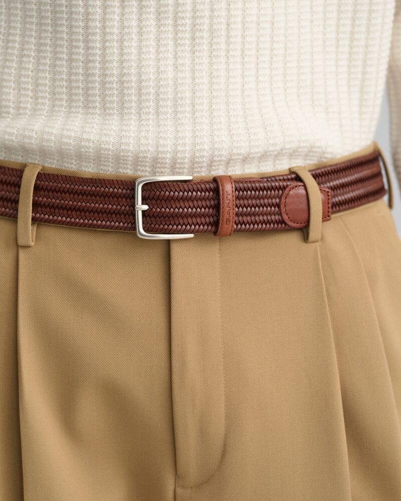 Gant Braided Elastic Leather Belt