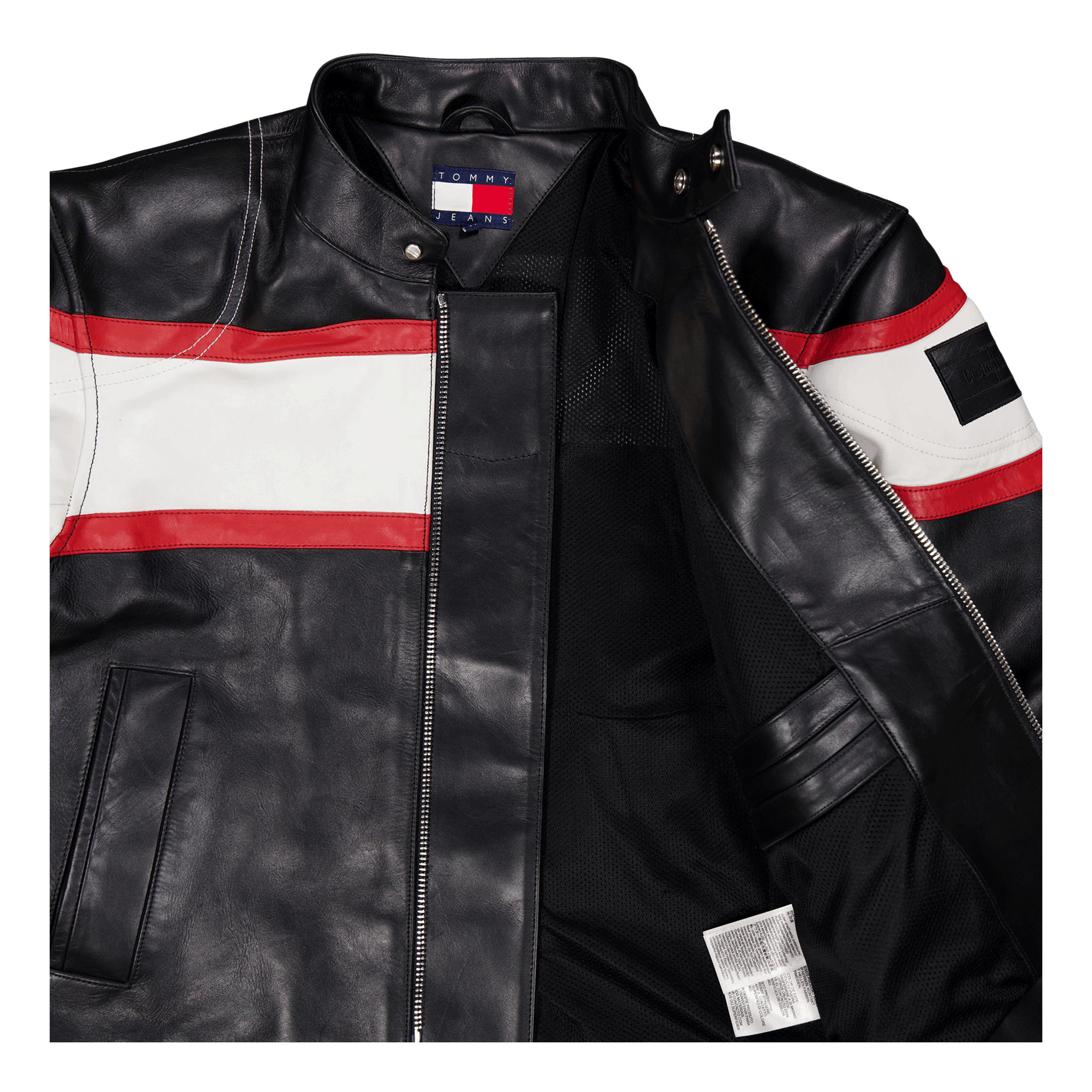 Tommy Jeans Tjcu Leather Biker Jacket Black