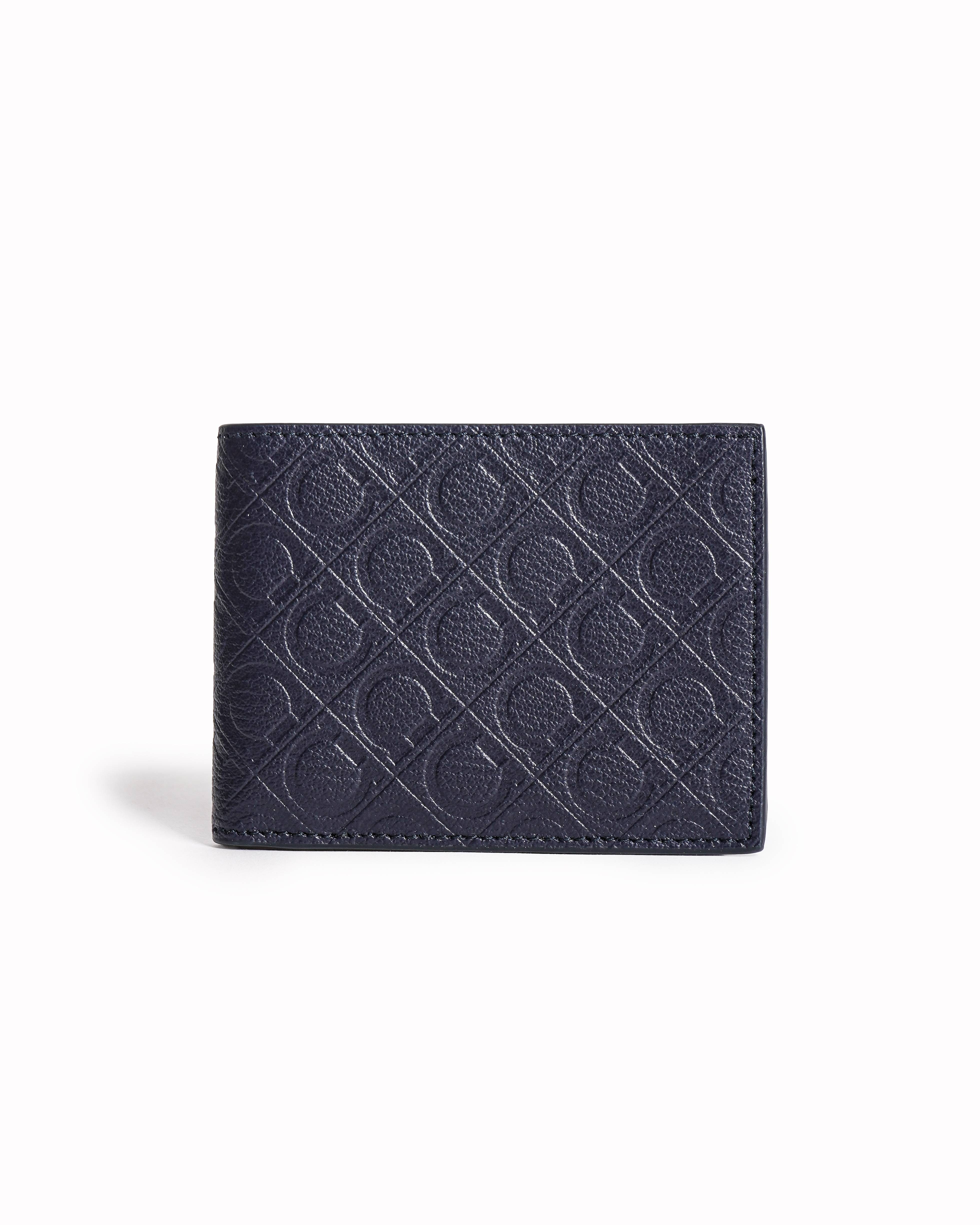 Salvatore Ferragamo Ferragamo Gancini Embossed Leather Bi - Fold Wallet