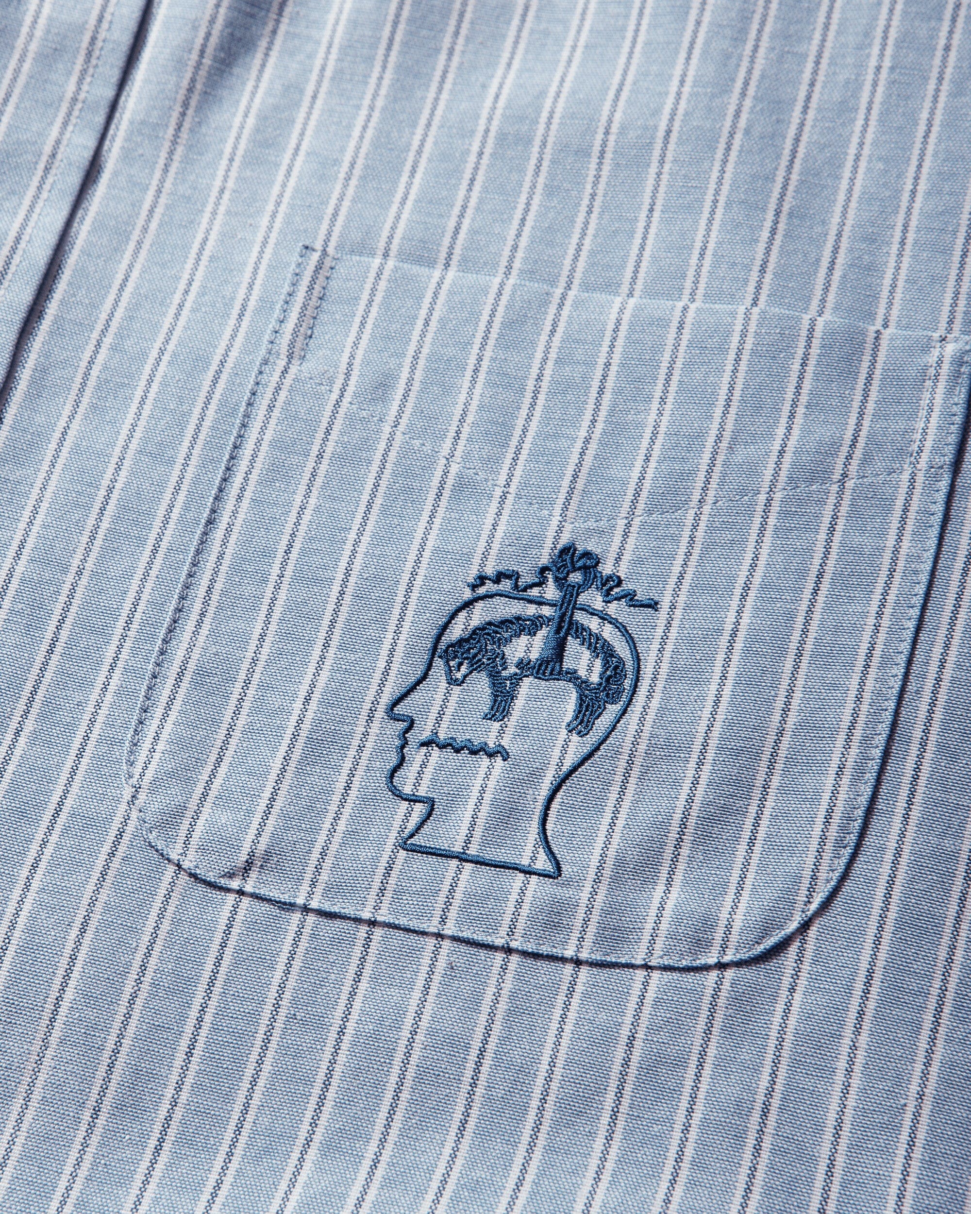 Brain Dead Brooks Brothers California Panel Oxford Button Up Shirt Light Blue