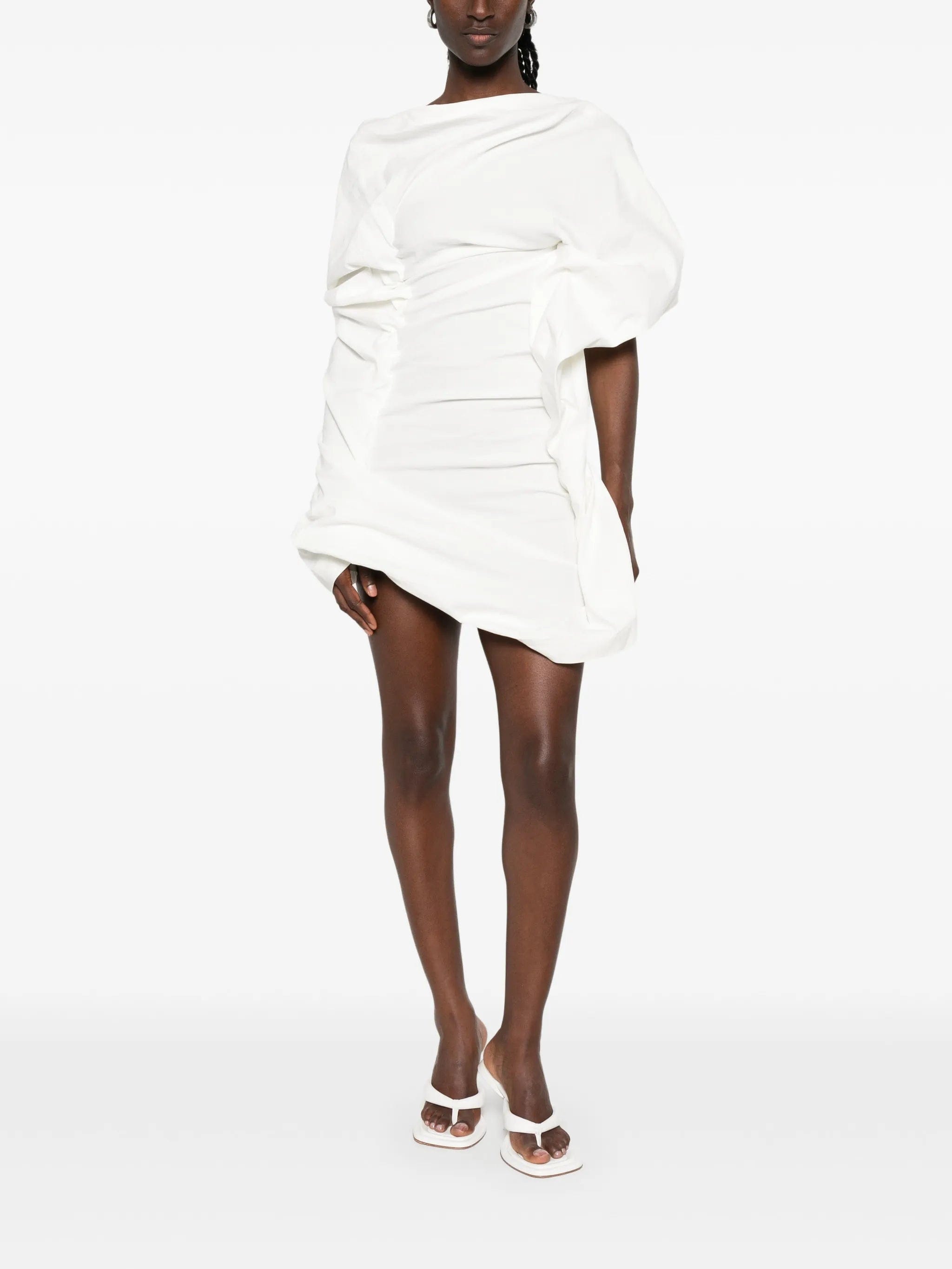 Issey Miyake asymmetric draped mini dress