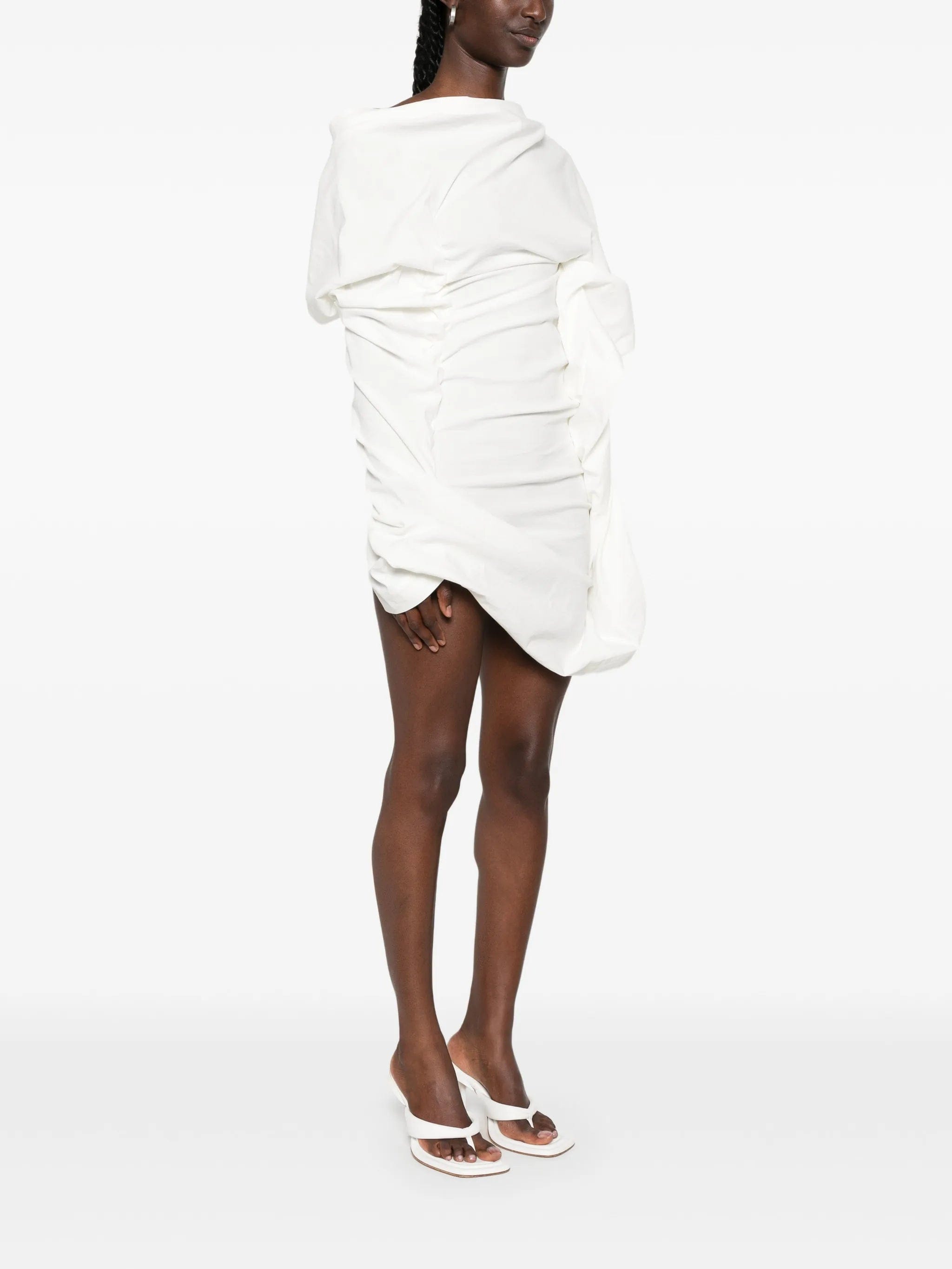 Issey Miyake asymmetric draped mini dress