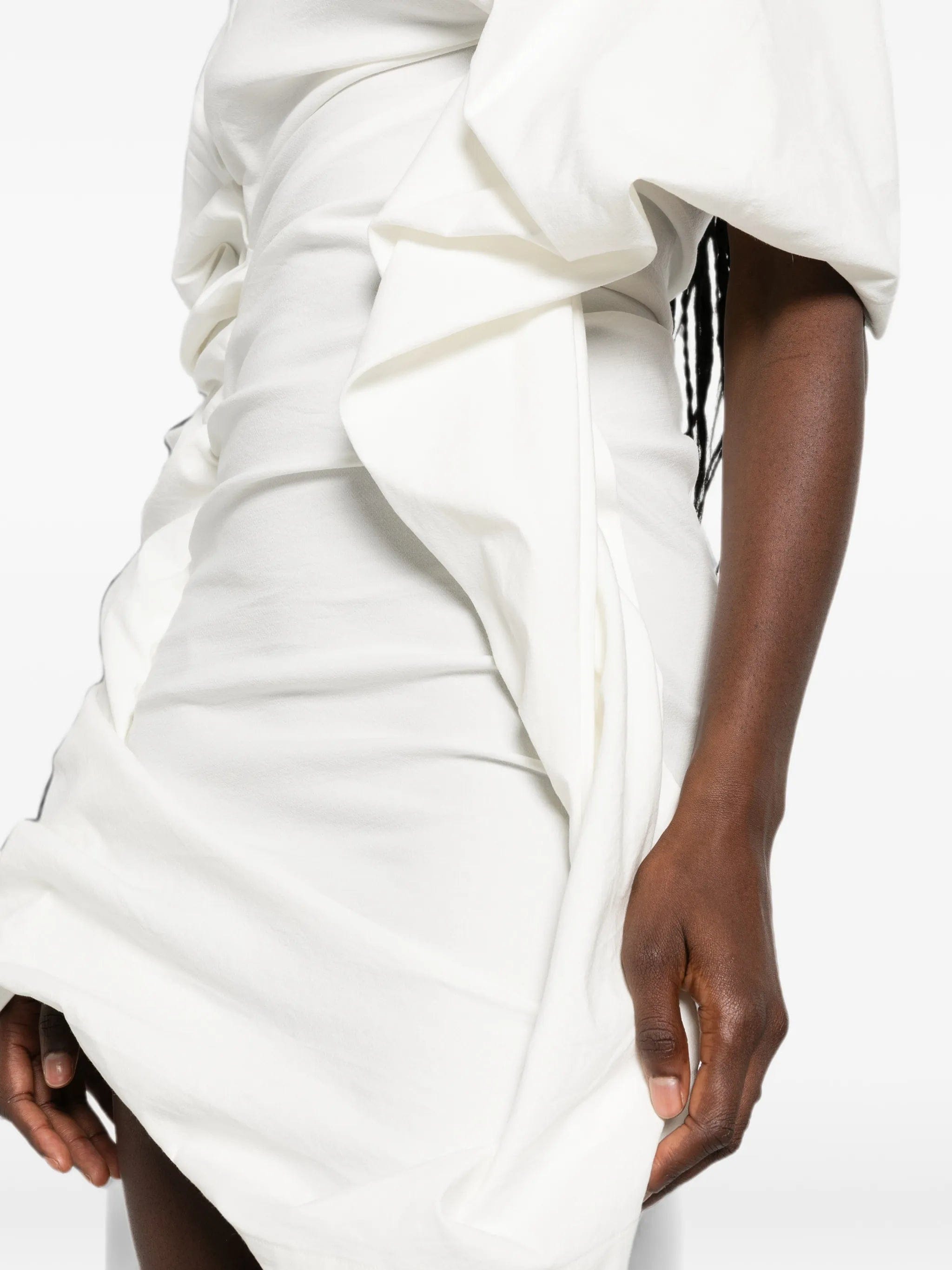 Issey Miyake asymmetric draped mini dress