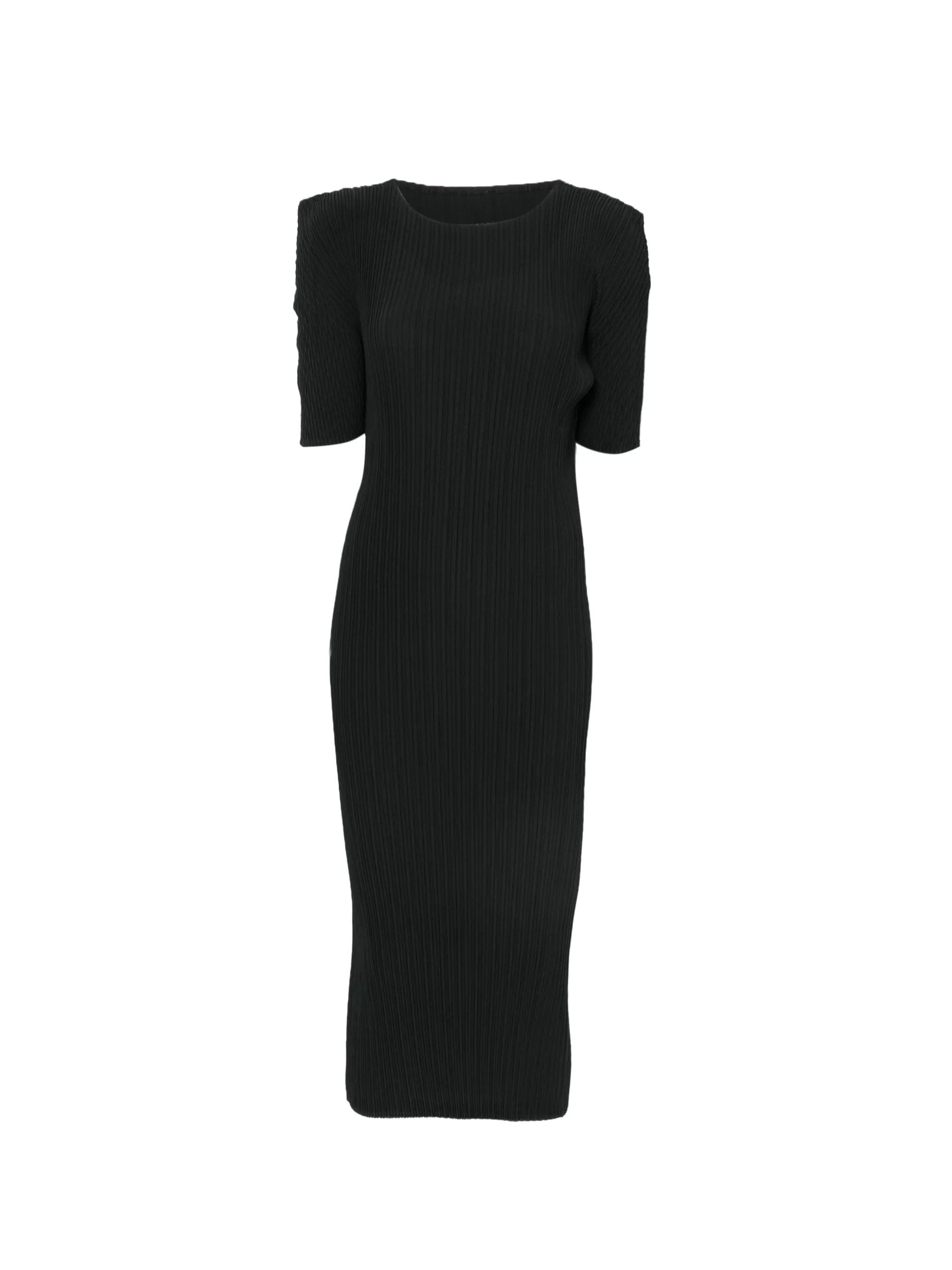 Issey Miyake box - shoulder pleats midi dress