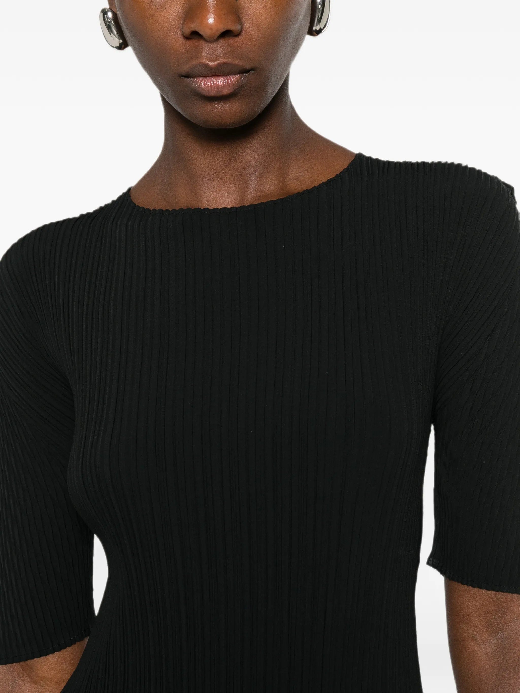 Issey Miyake box - shoulder pleats midi dress
