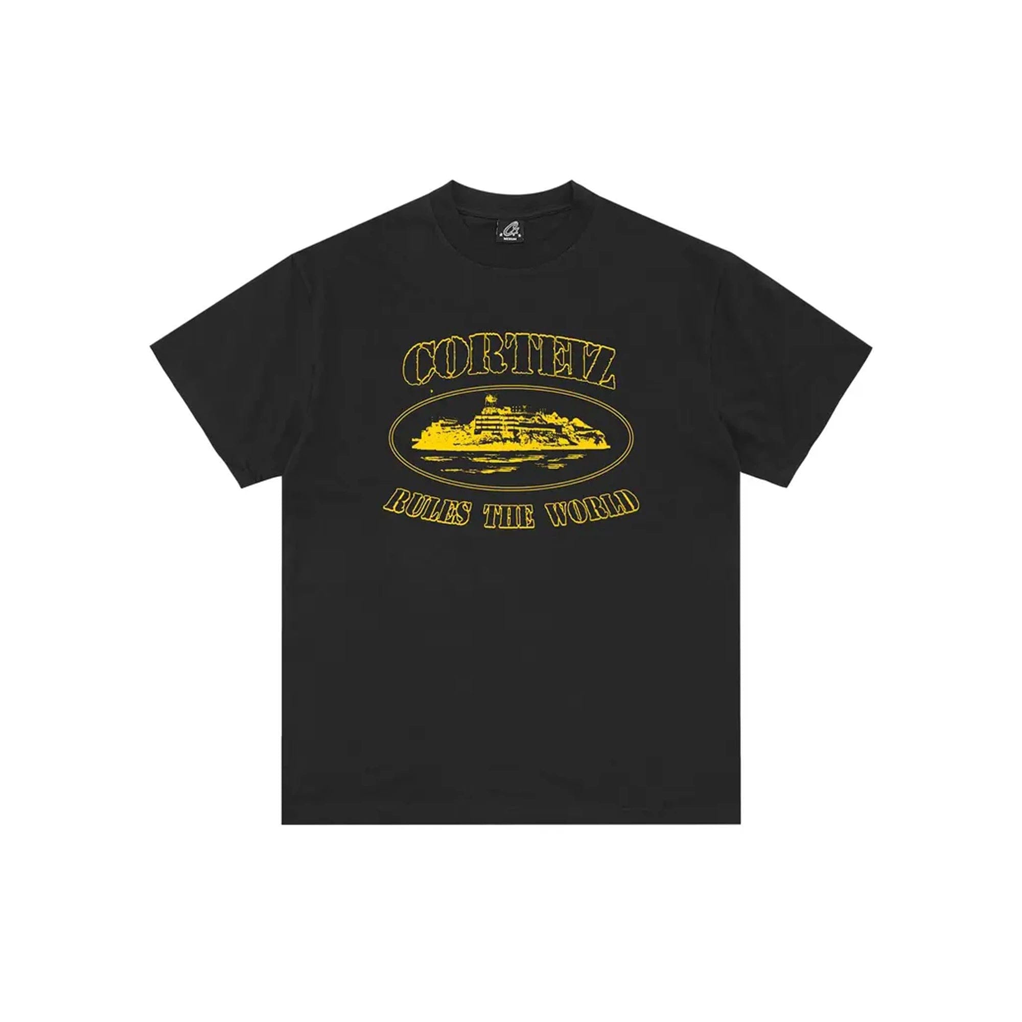 Corteiz OG Alcatraz T-Shirt Black / Yellow (2025)