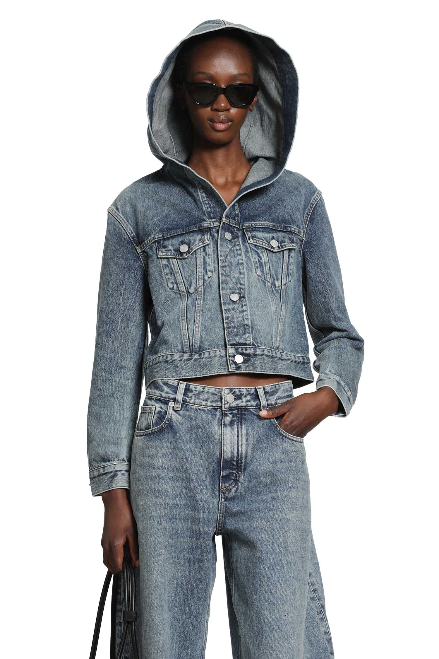 Alaia Hooded Denim Jacket
