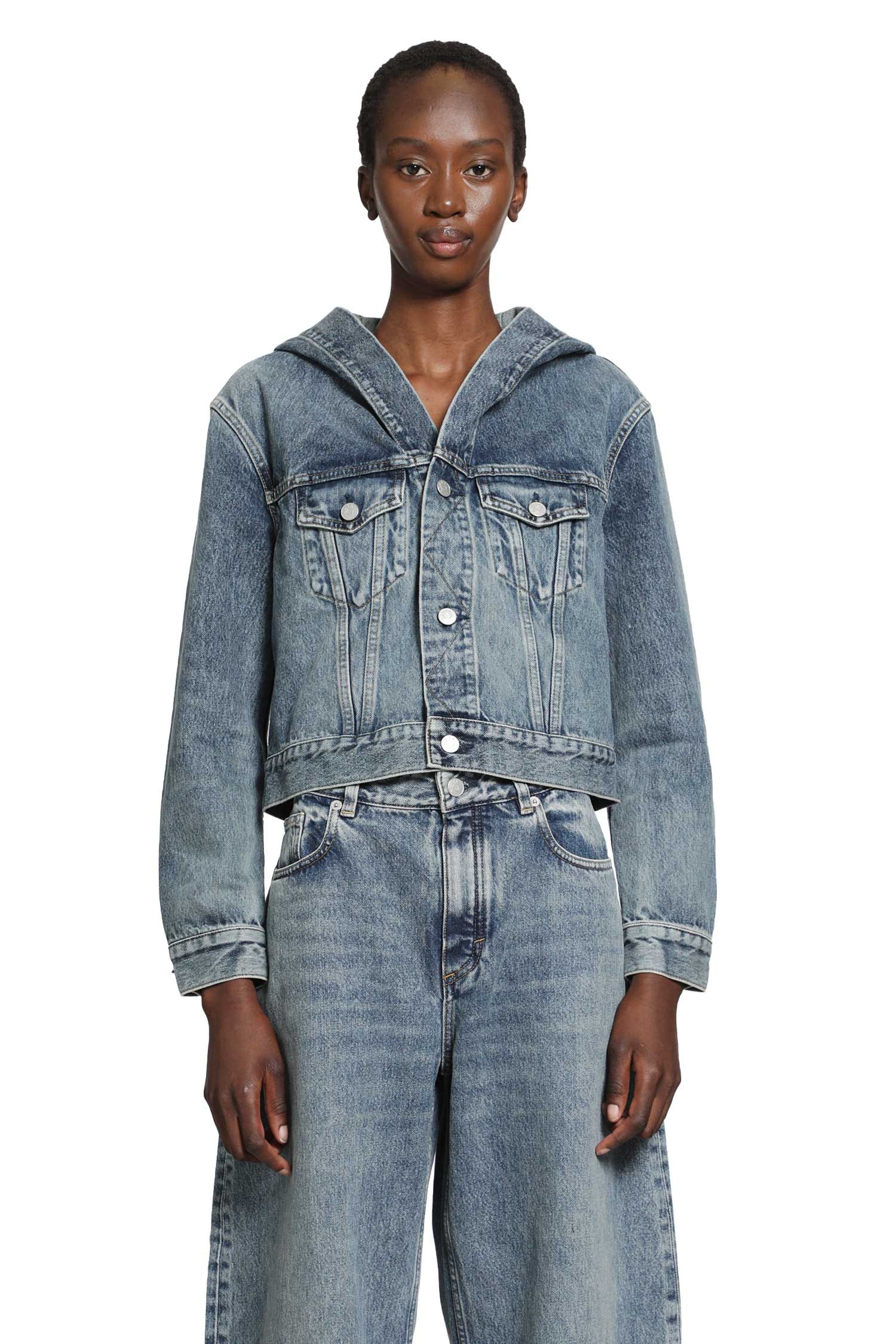 Alaia Hooded Denim Jacket