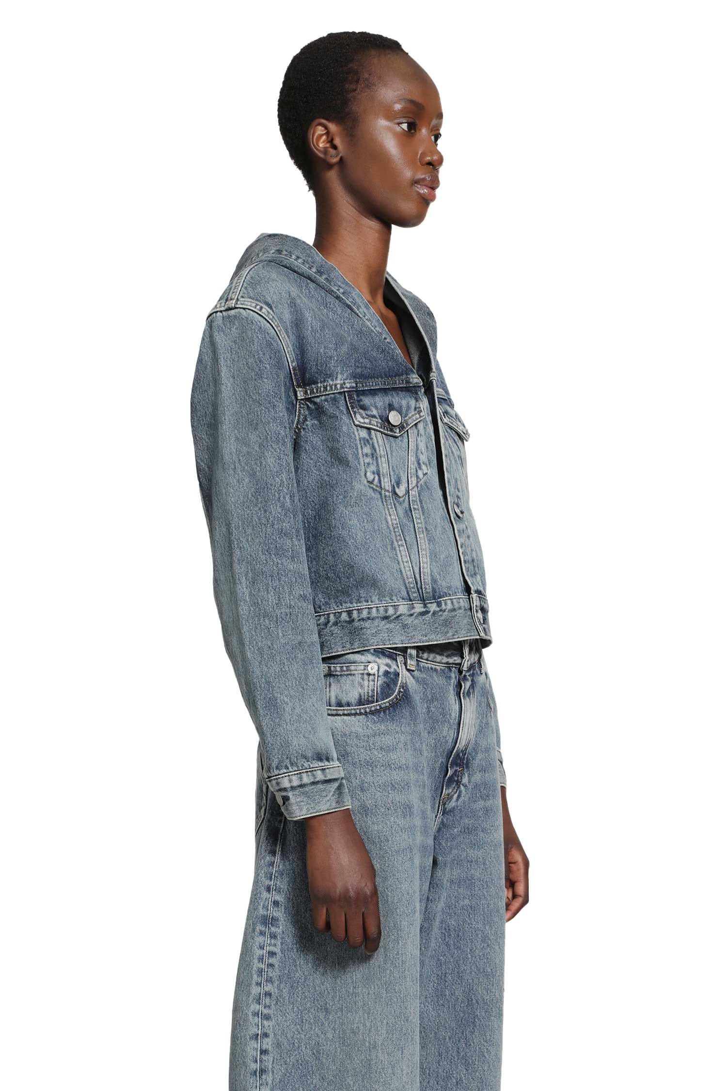 Alaia Hooded Denim Jacket