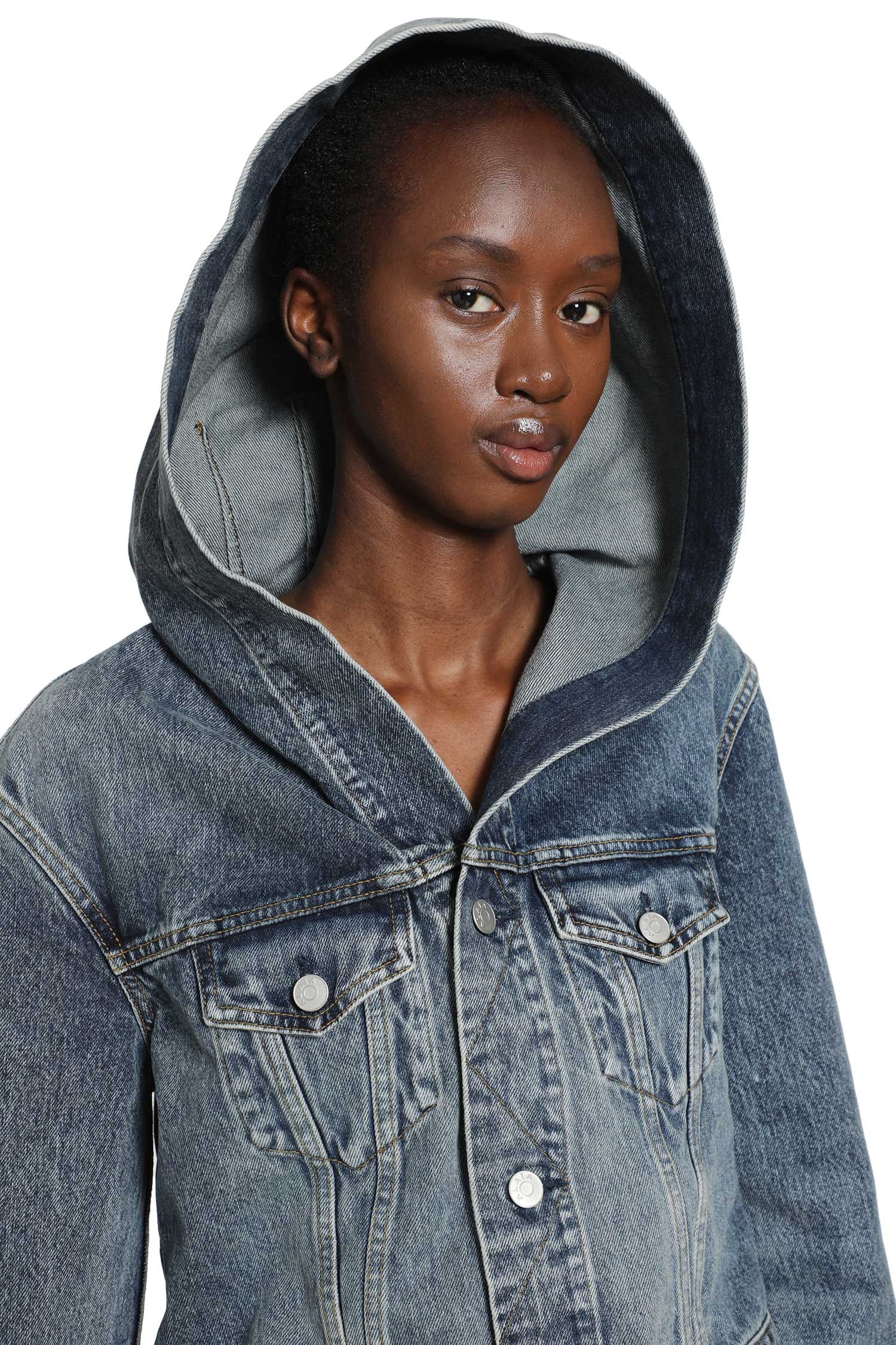 Alaia Hooded Denim Jacket