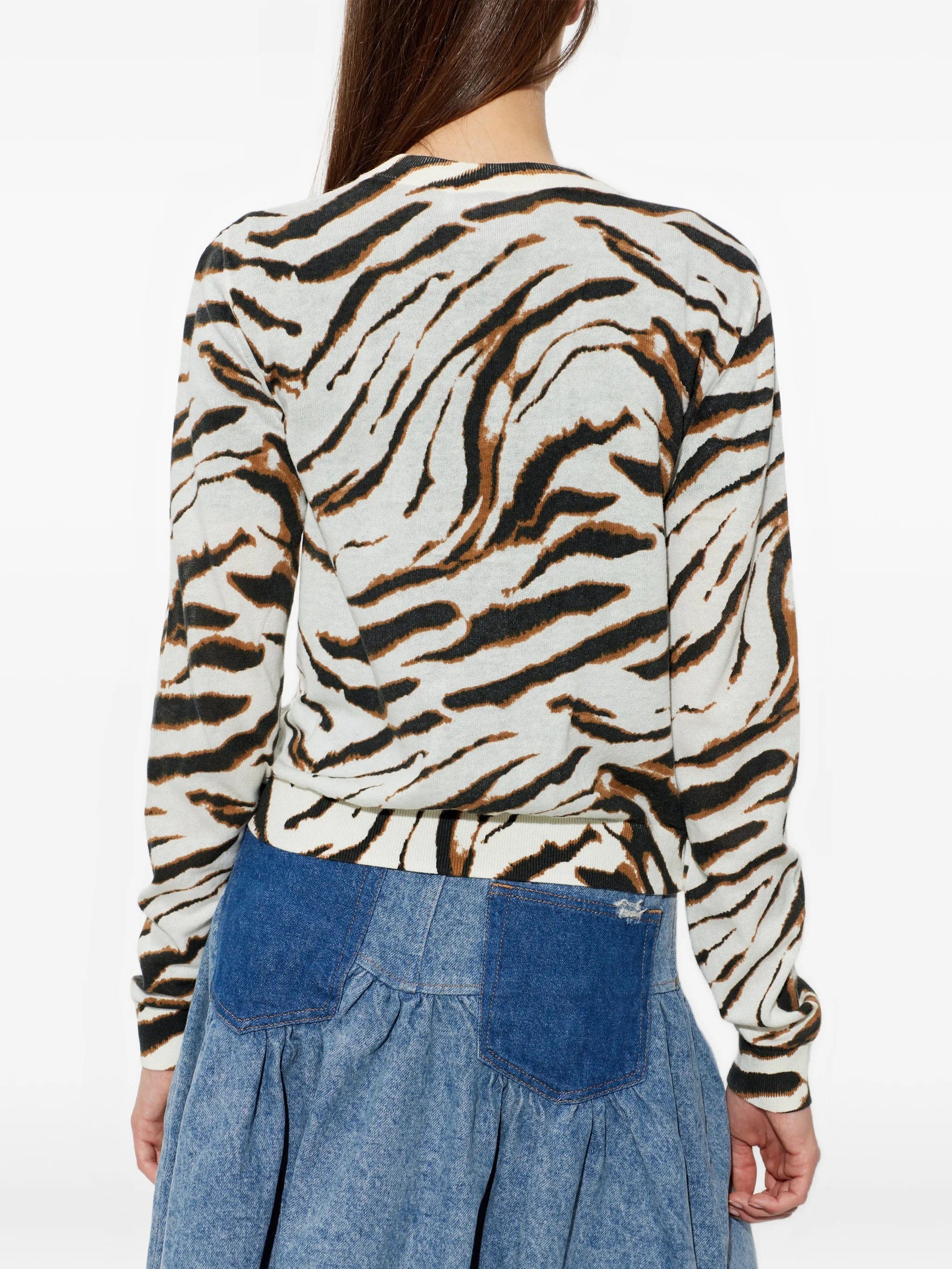 GANNI tiger - print cardigan