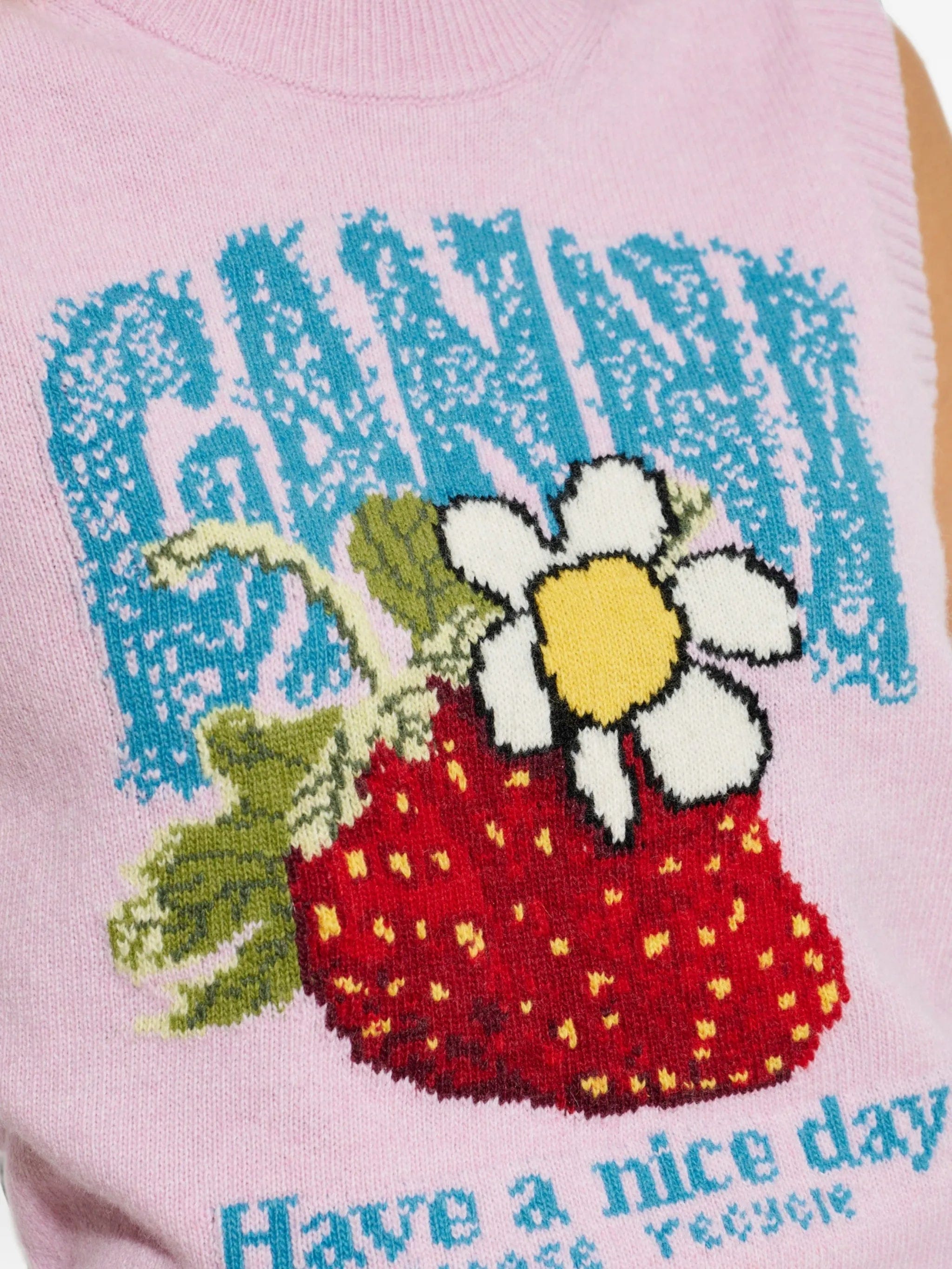GANNI strawberry intarsia - knit vest
