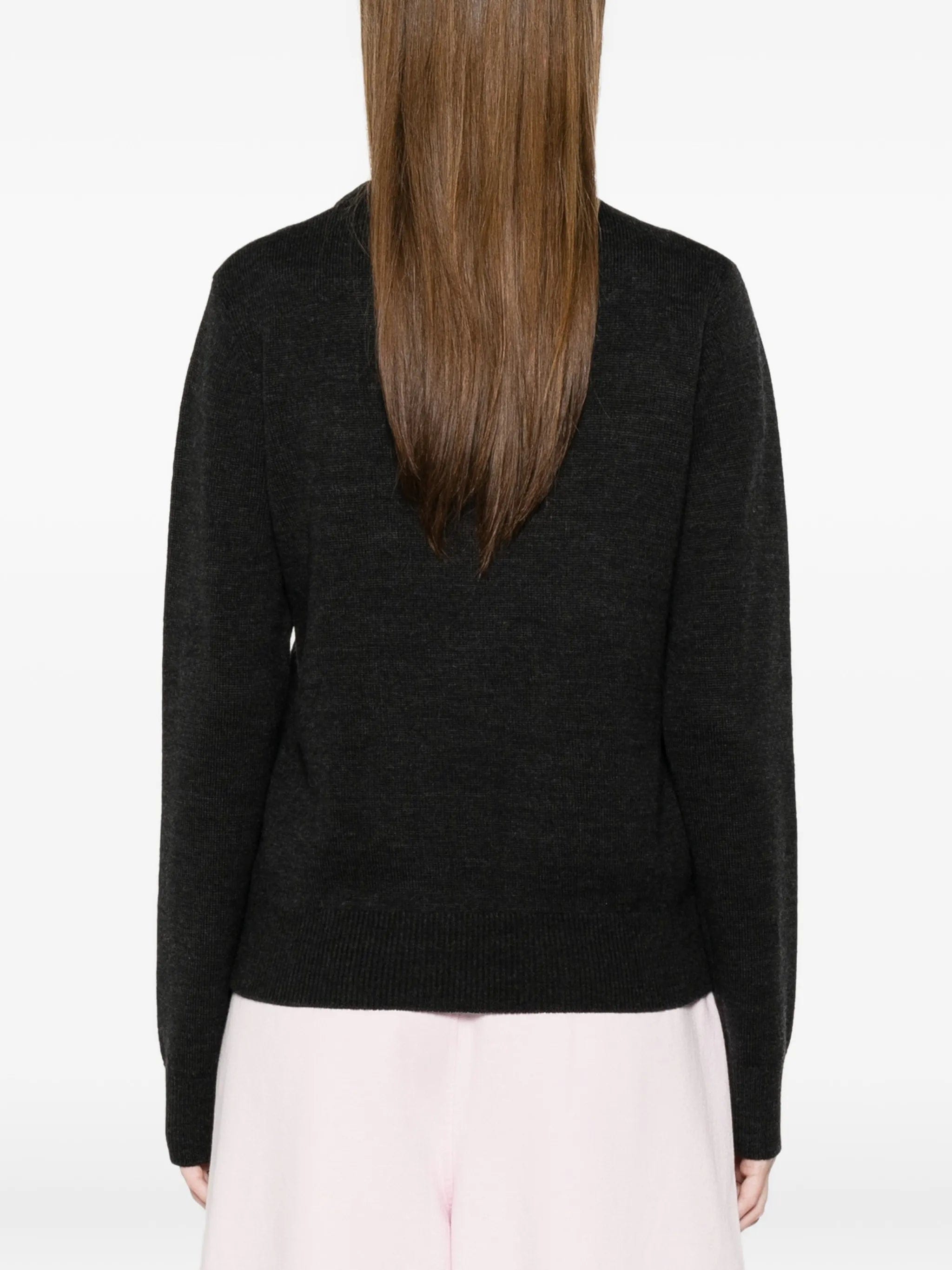 GANNI appliqué crew neck knitwear