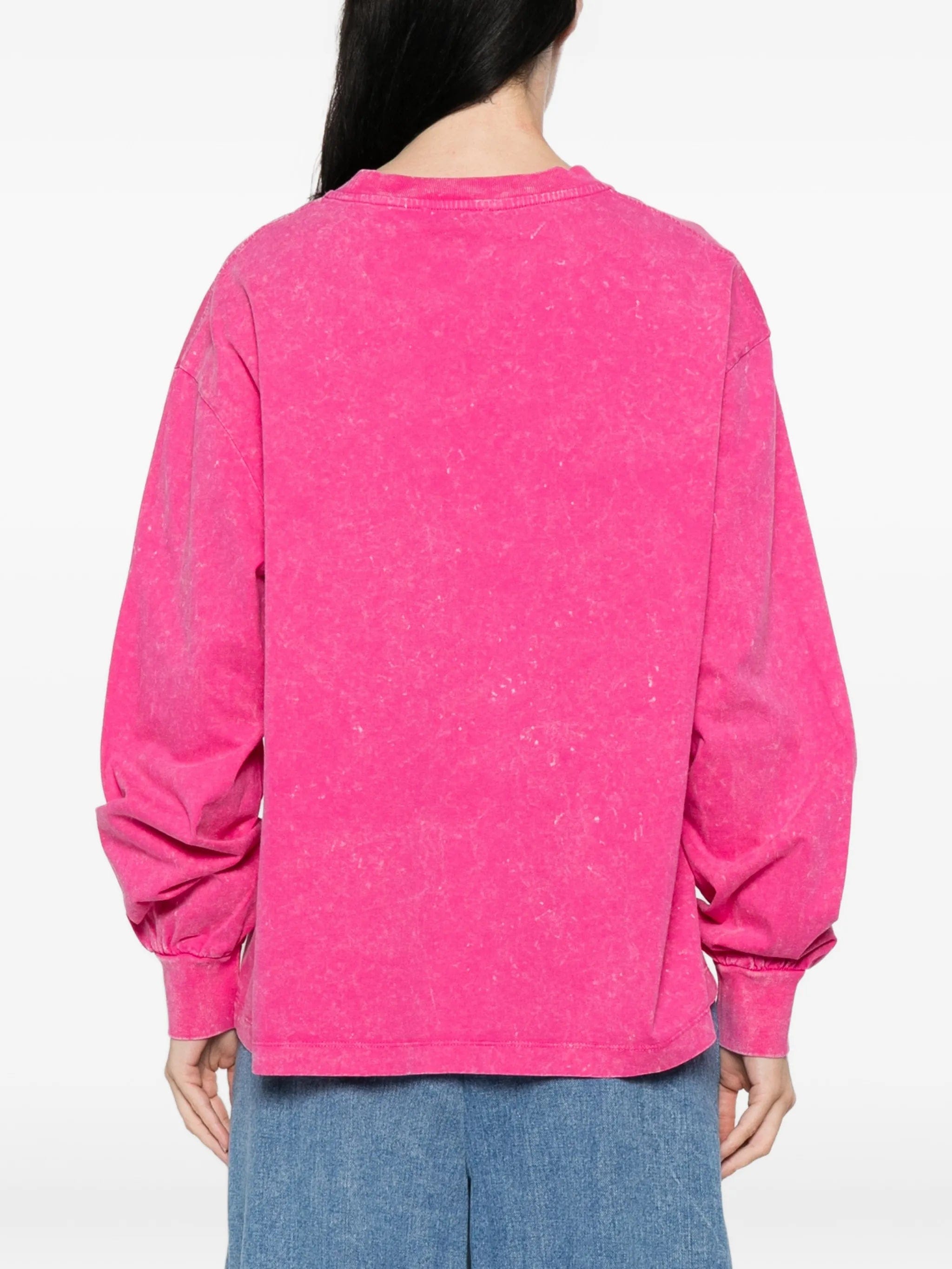 GANNI graphic long - sleeve T - shirt