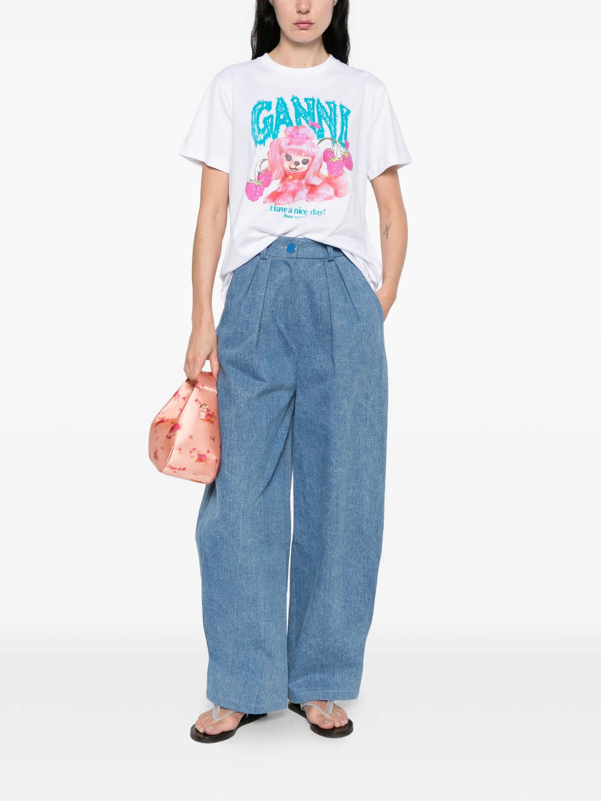 GANNI dog graphic T - shirt