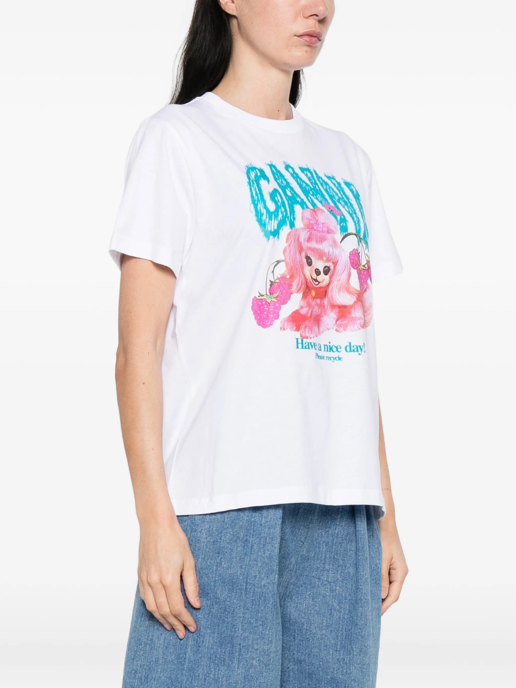 GANNI dog graphic T - shirt