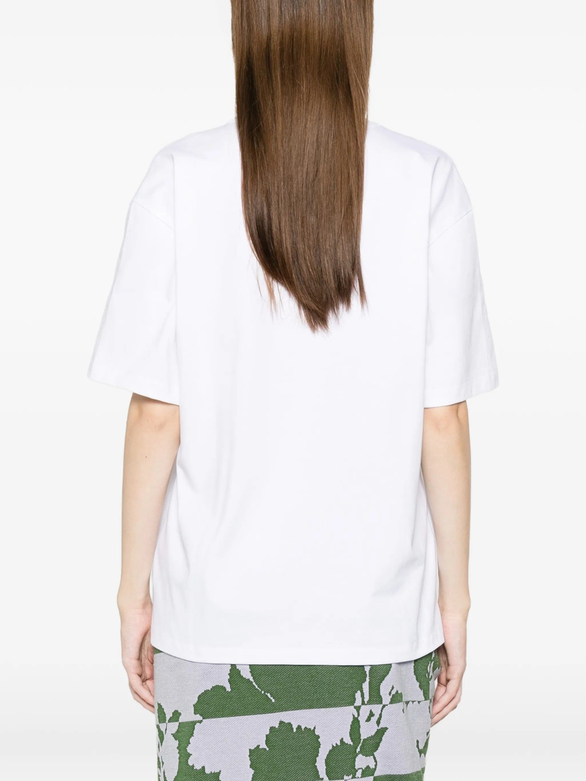 GANNI raspberry graphic T - shirt