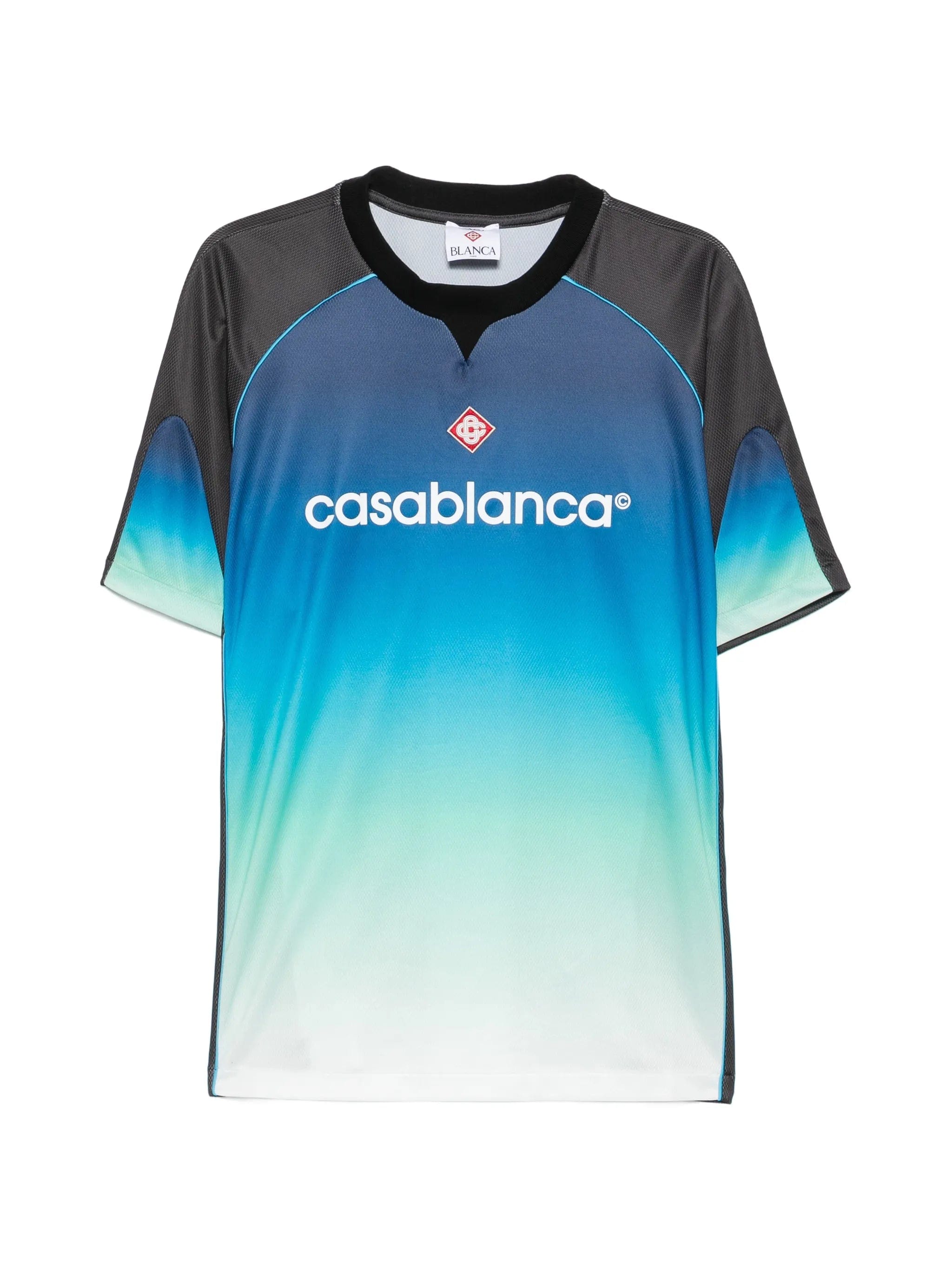 Casablanca logo - print gradient T - shirt