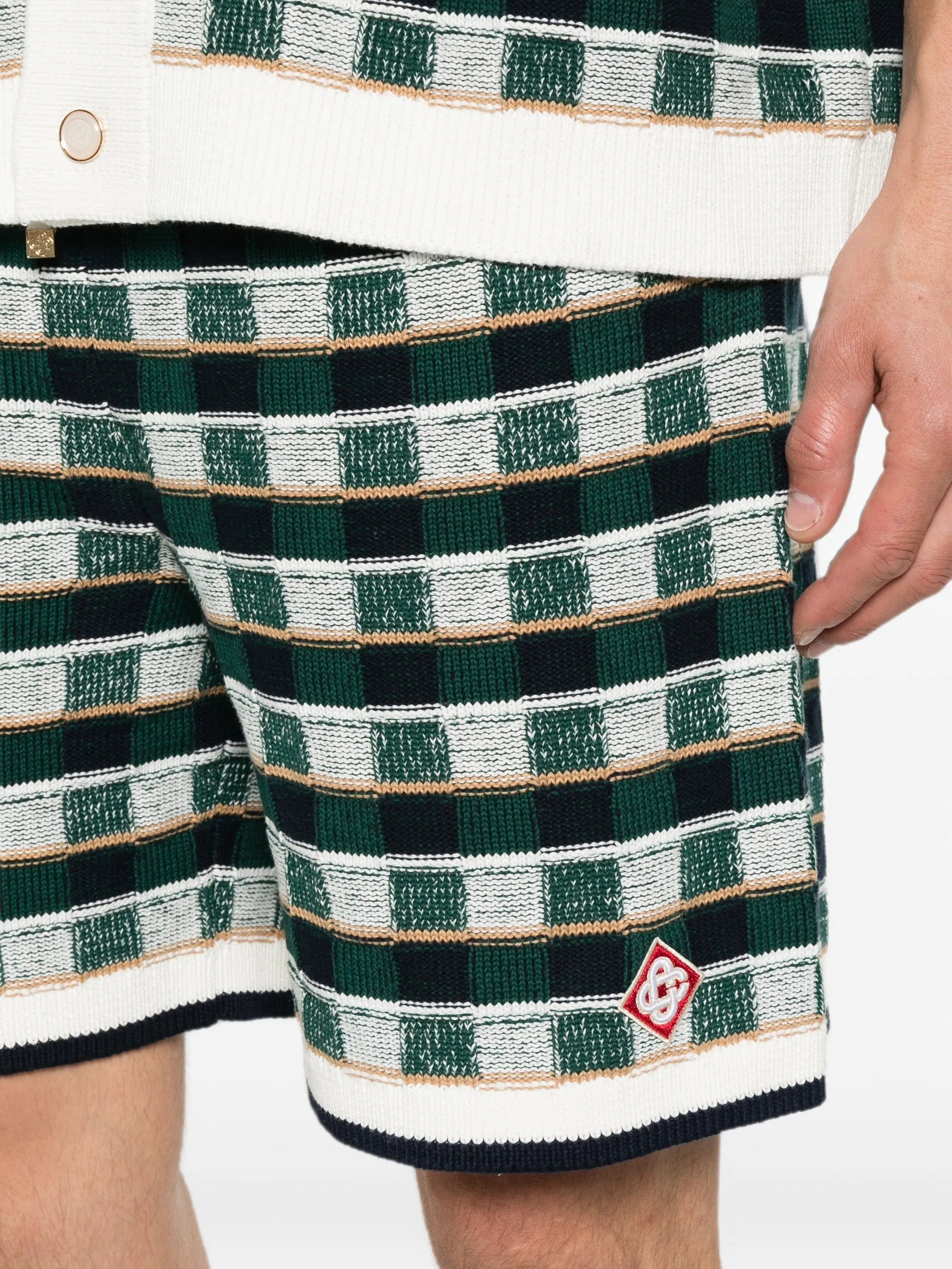 Casablanca check - pattern shorts
