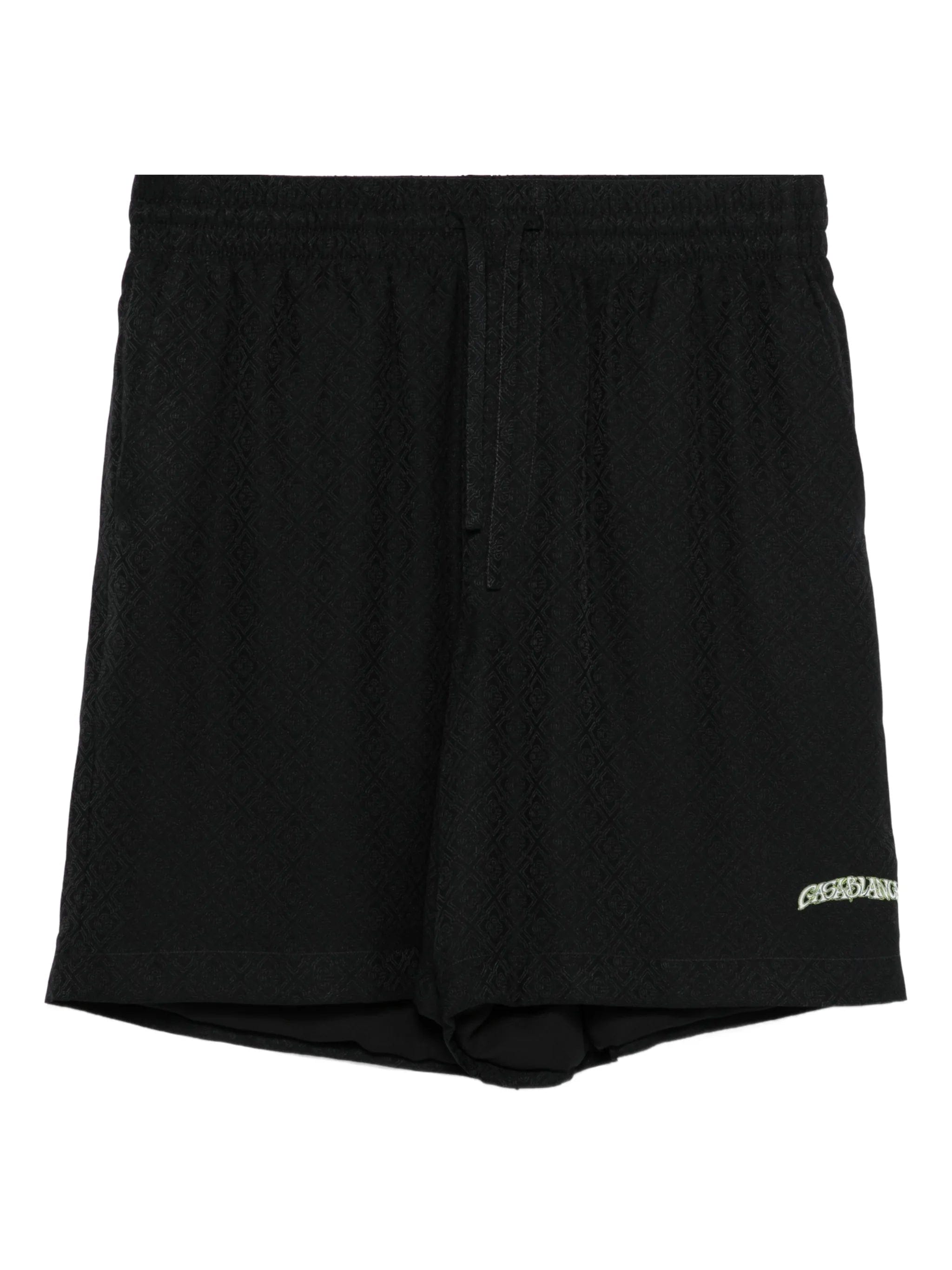 Casablanca logo - print silk shorts