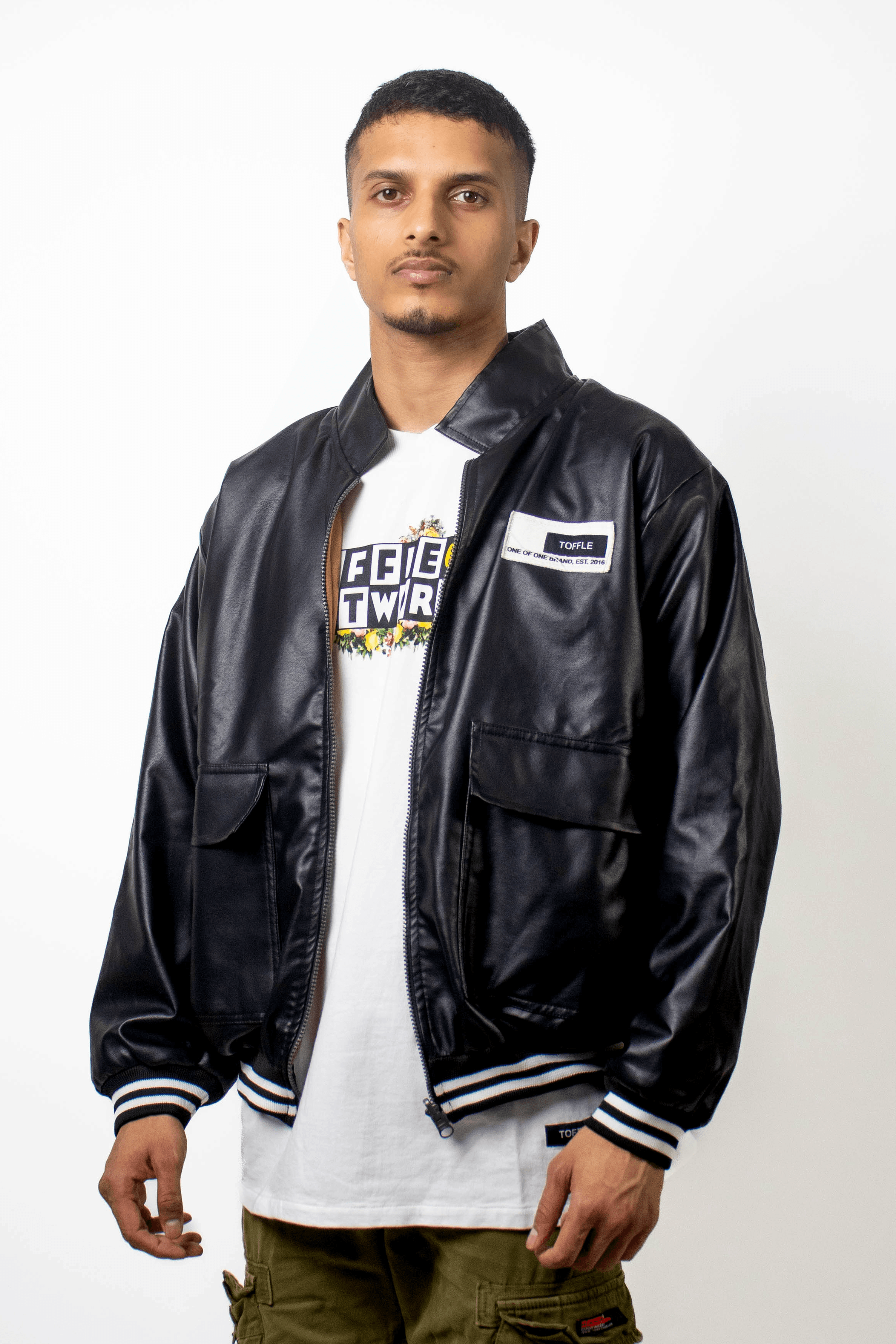 NEW Black Leather Jacket