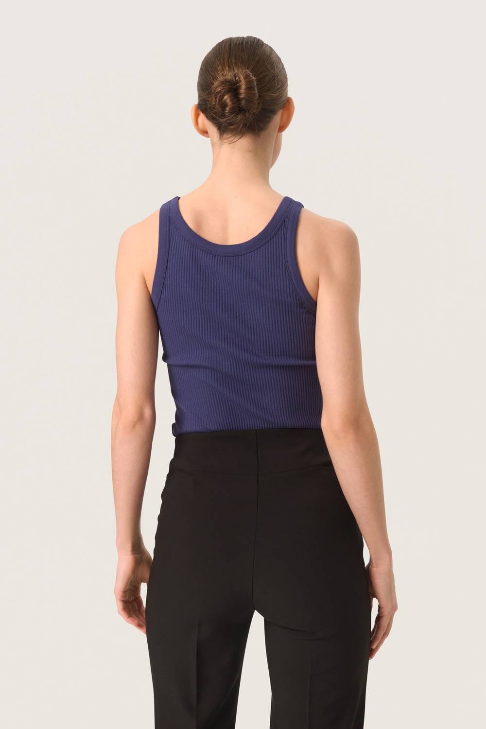 PATRIÒT Simone Rib Jersey Slim Fit Tank Top In Patriot Blue