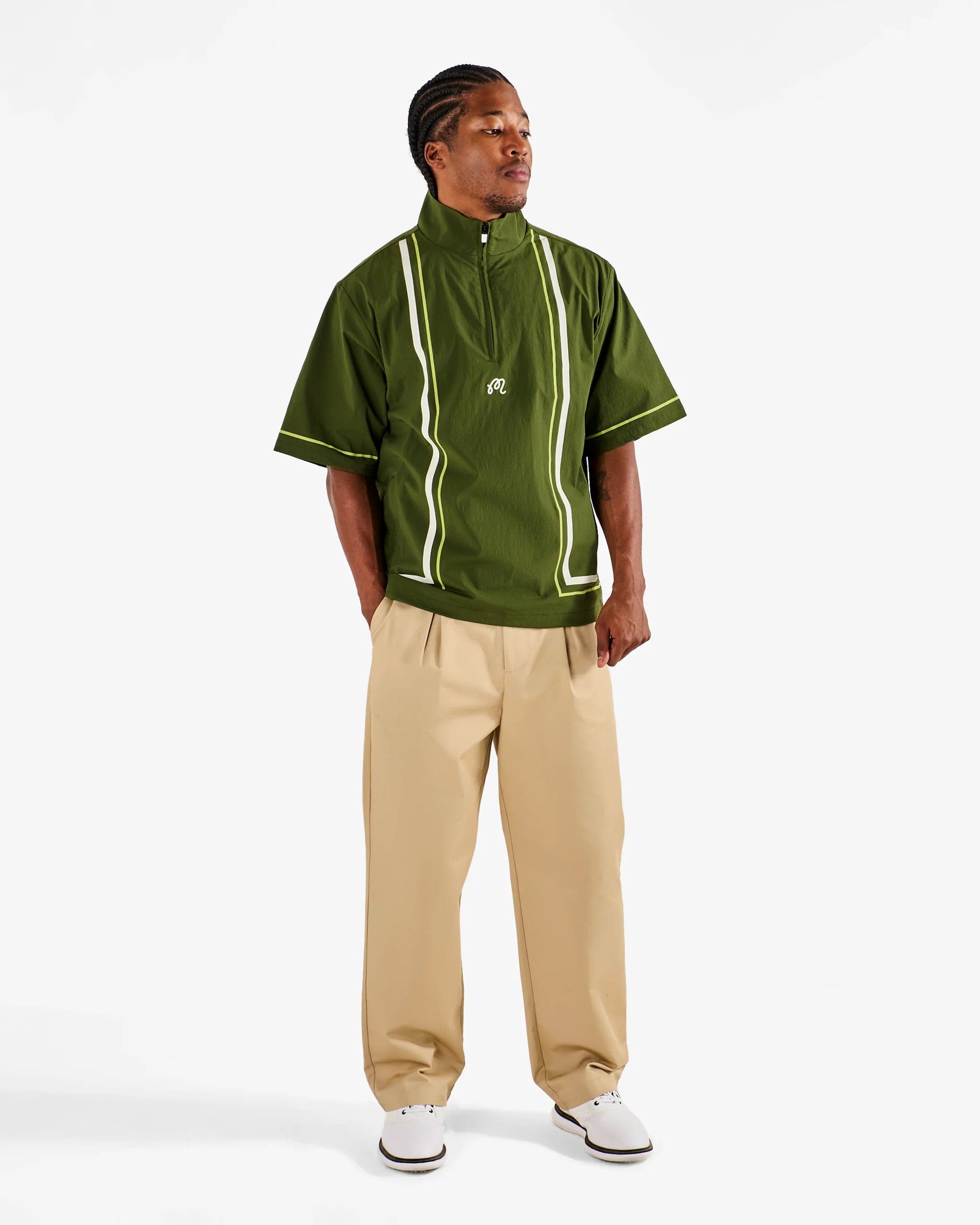 Malbon Golf Playa Windshirt Green