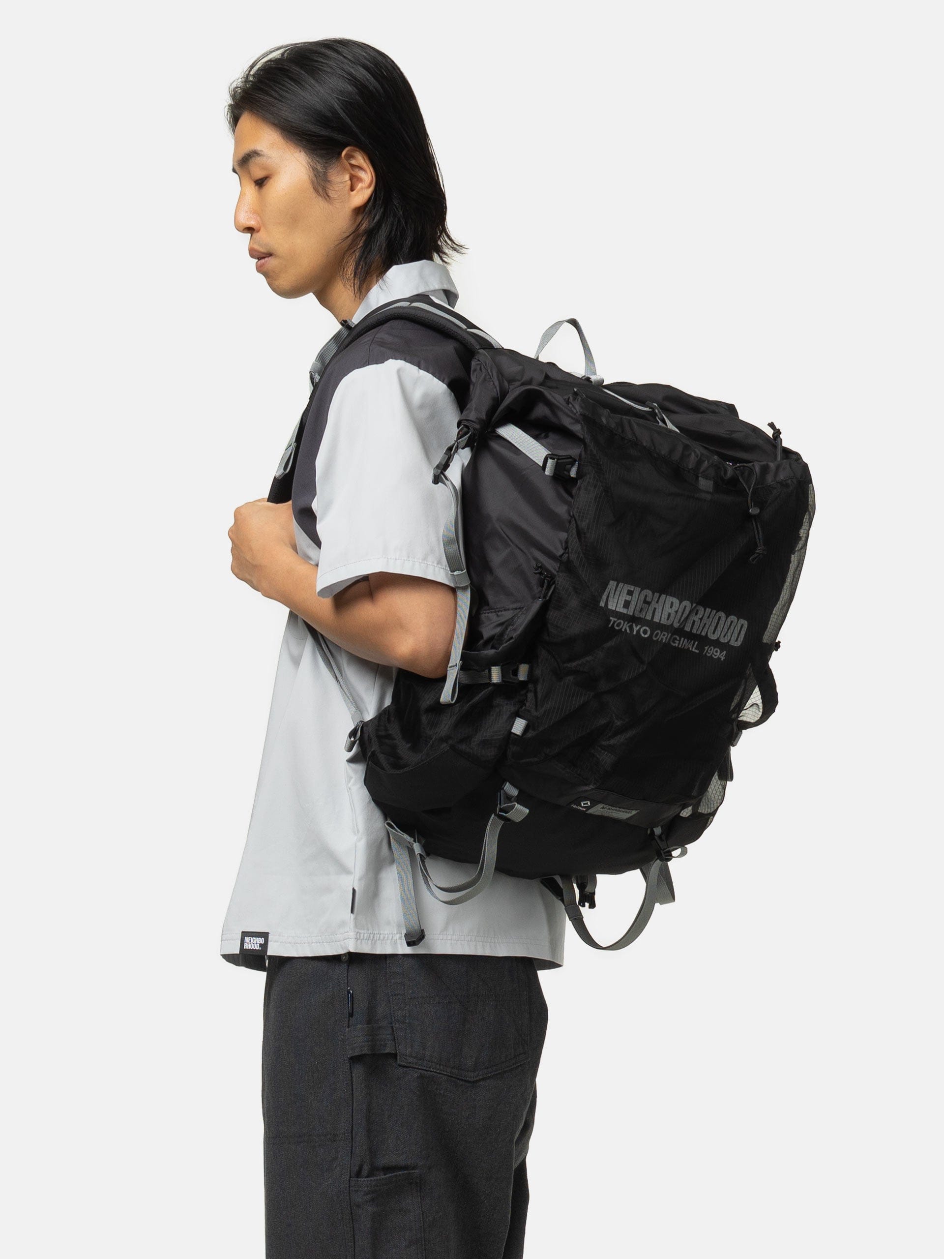 Neighborhood NH x Helinox . Lite Roll Top Back Pack Black