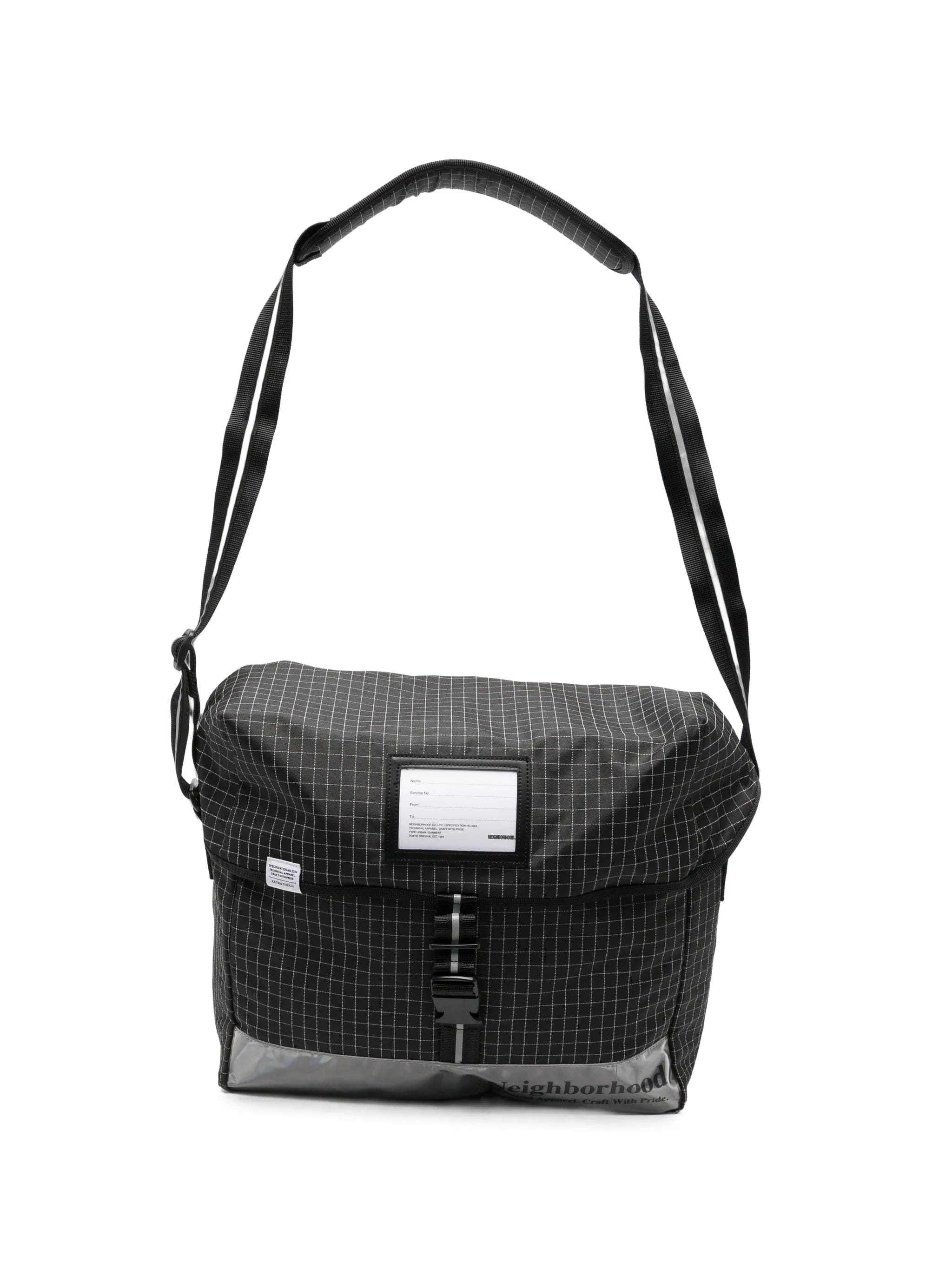Neighborhood grid - pattern messenger bag