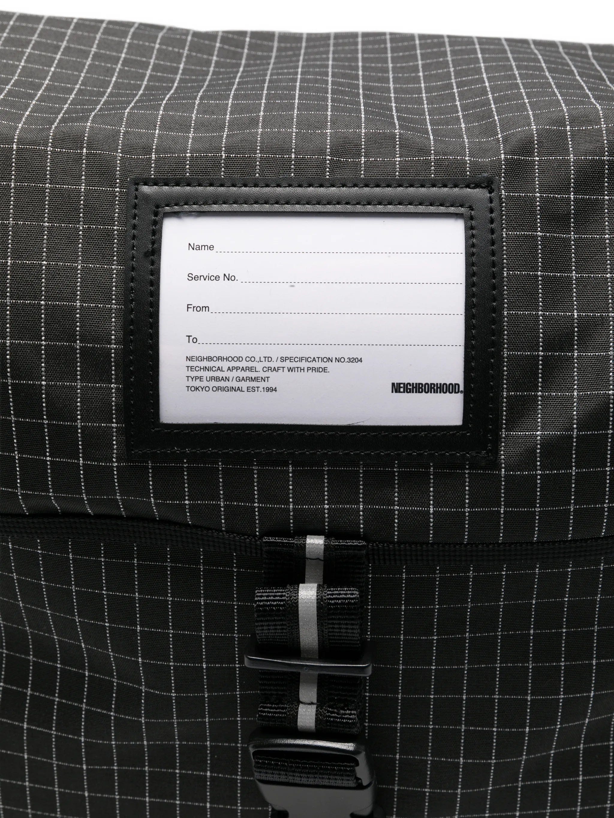 Neighborhood grid - pattern messenger bag