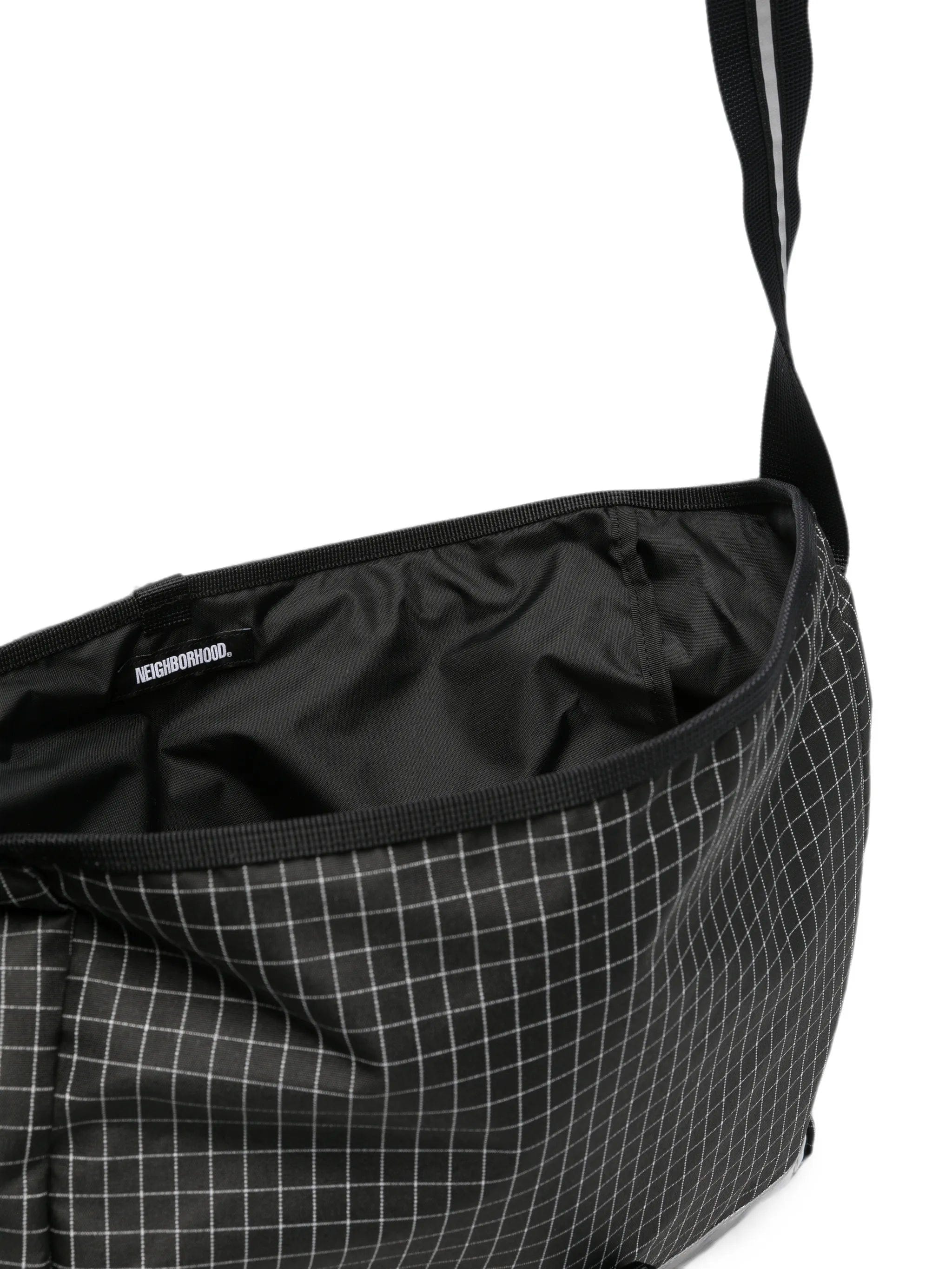 Neighborhood grid - pattern messenger bag