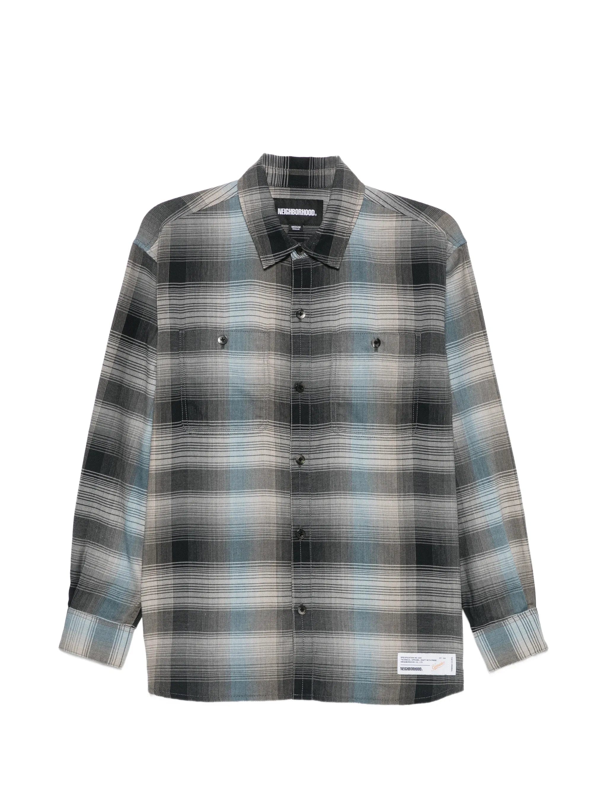 Neighborhood check - pattern long - sleeve shirt