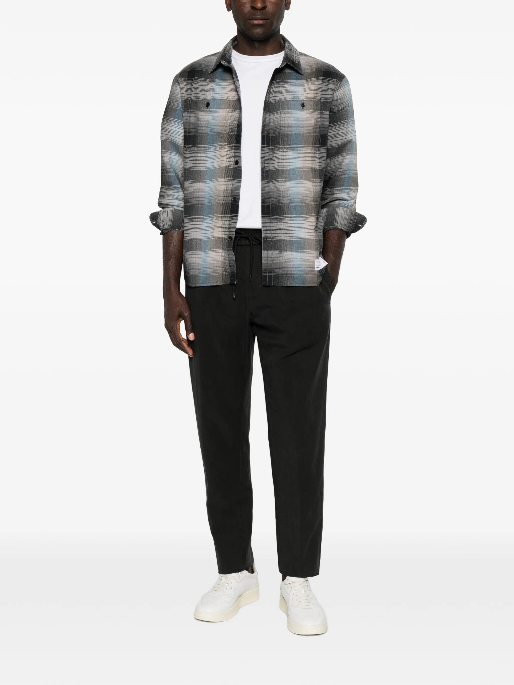 Neighborhood check - pattern long - sleeve shirt