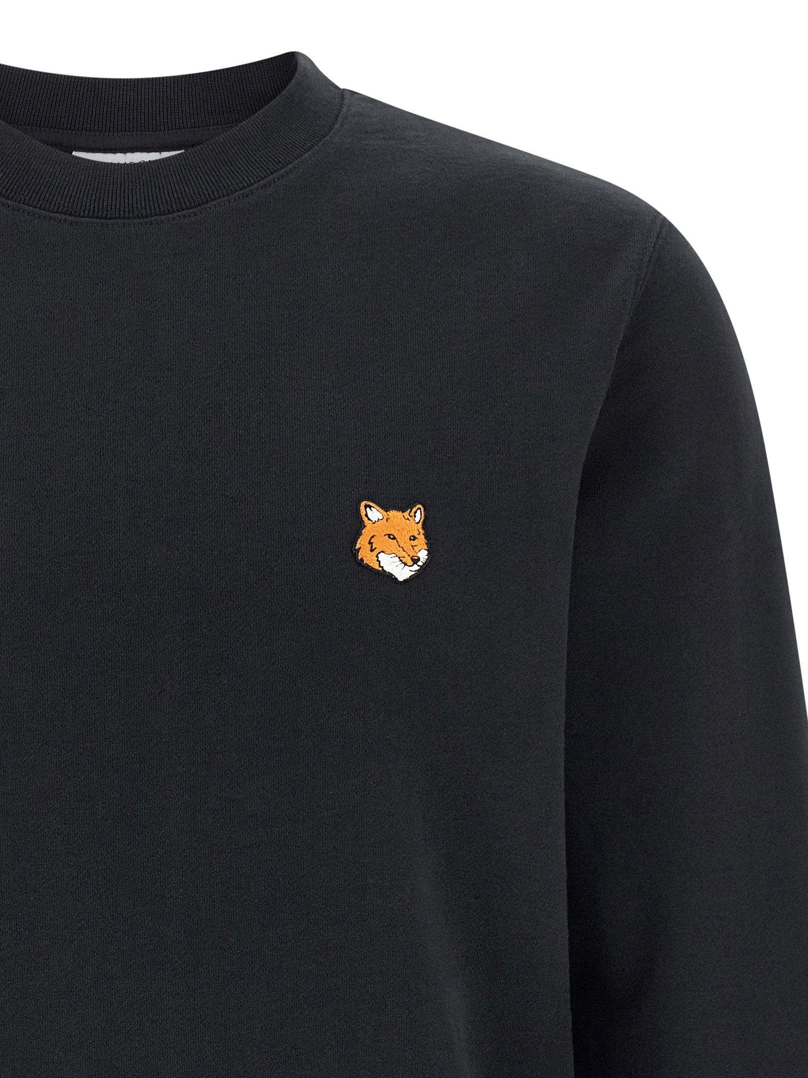 Maison Kitsuné Fox Head Patch Sweatshirt — Black