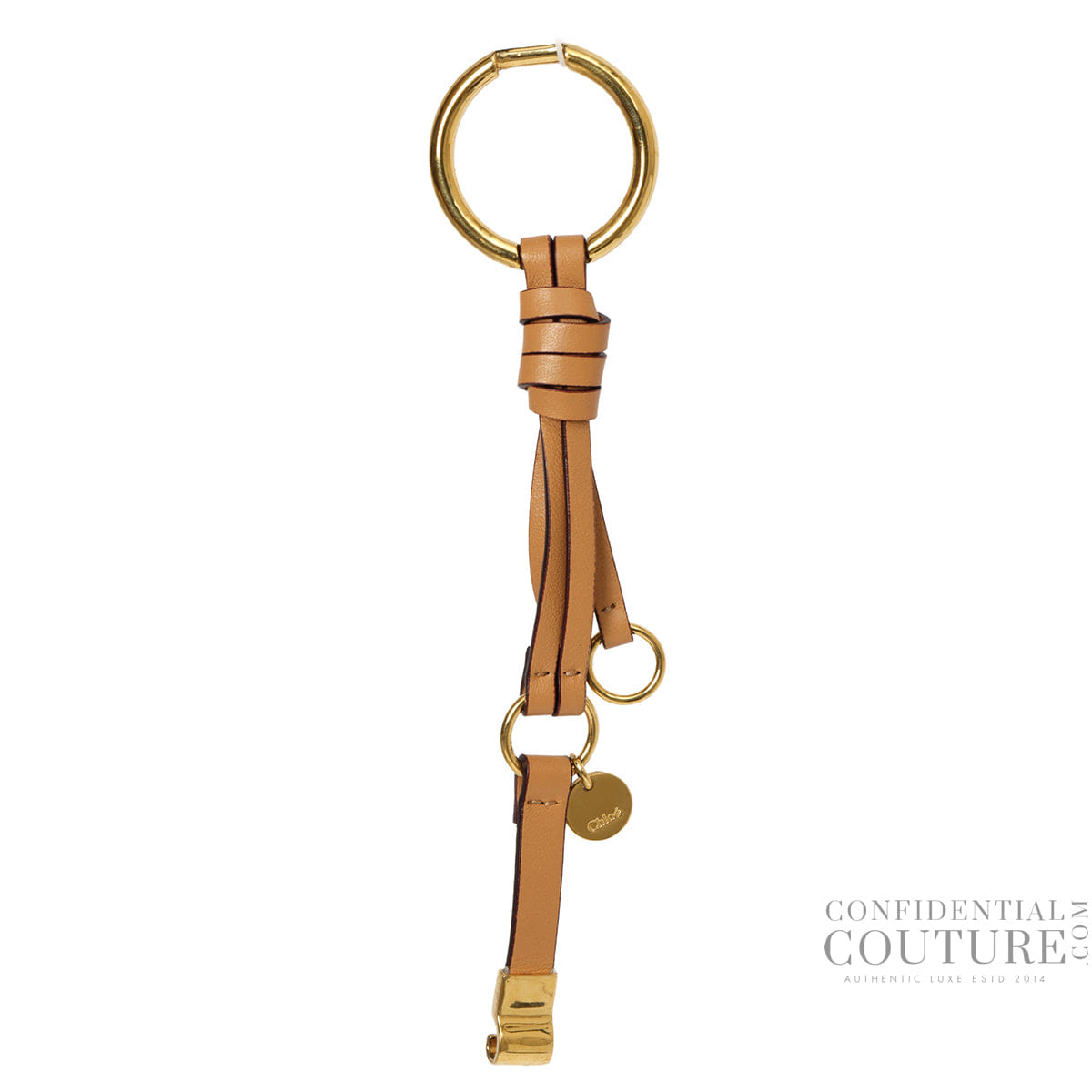 Chloe Faye Loop Tan Leather Fringe Bracelet